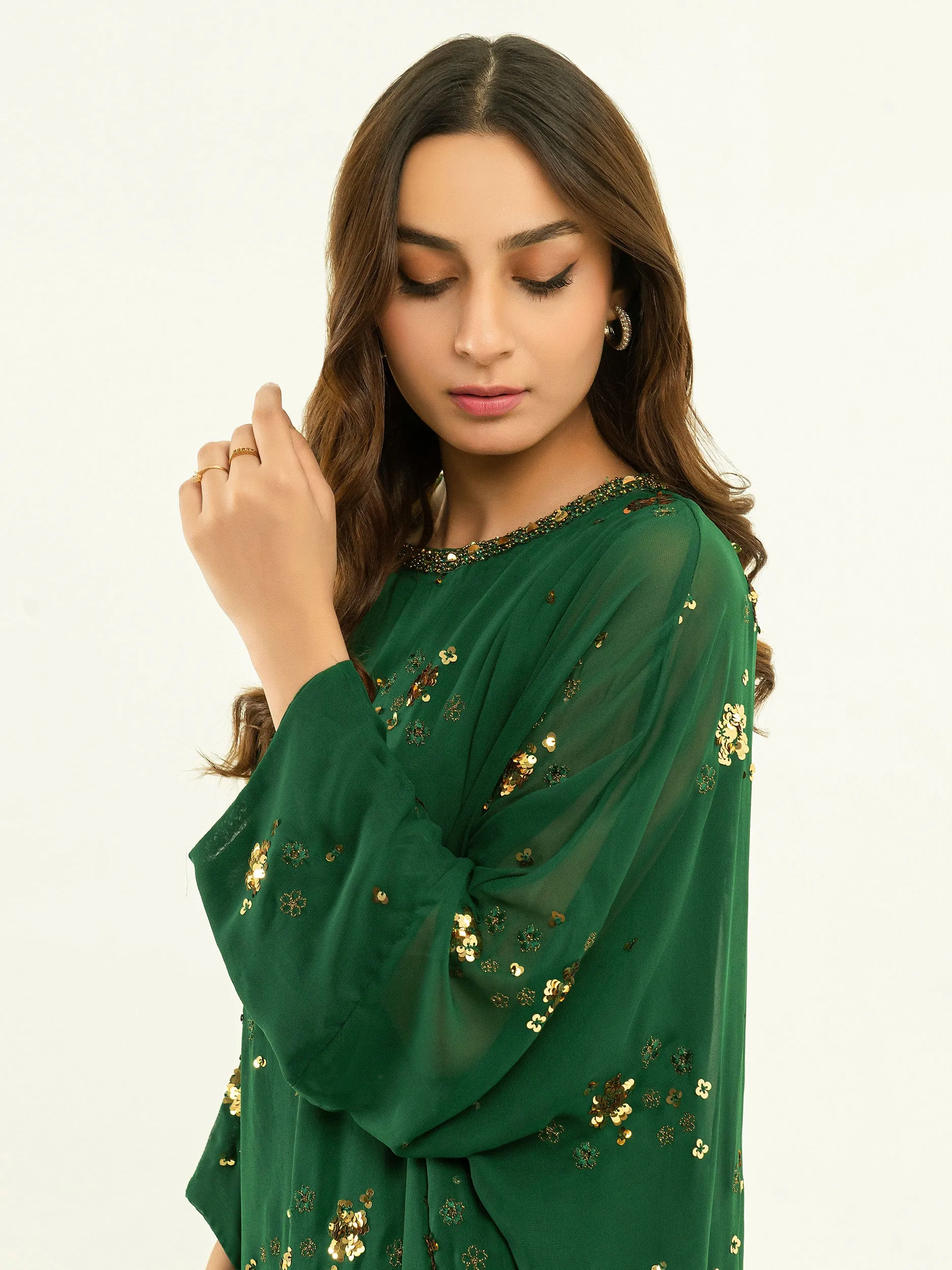 2 Piece Chiffon Suit-Embroidered (Pret)