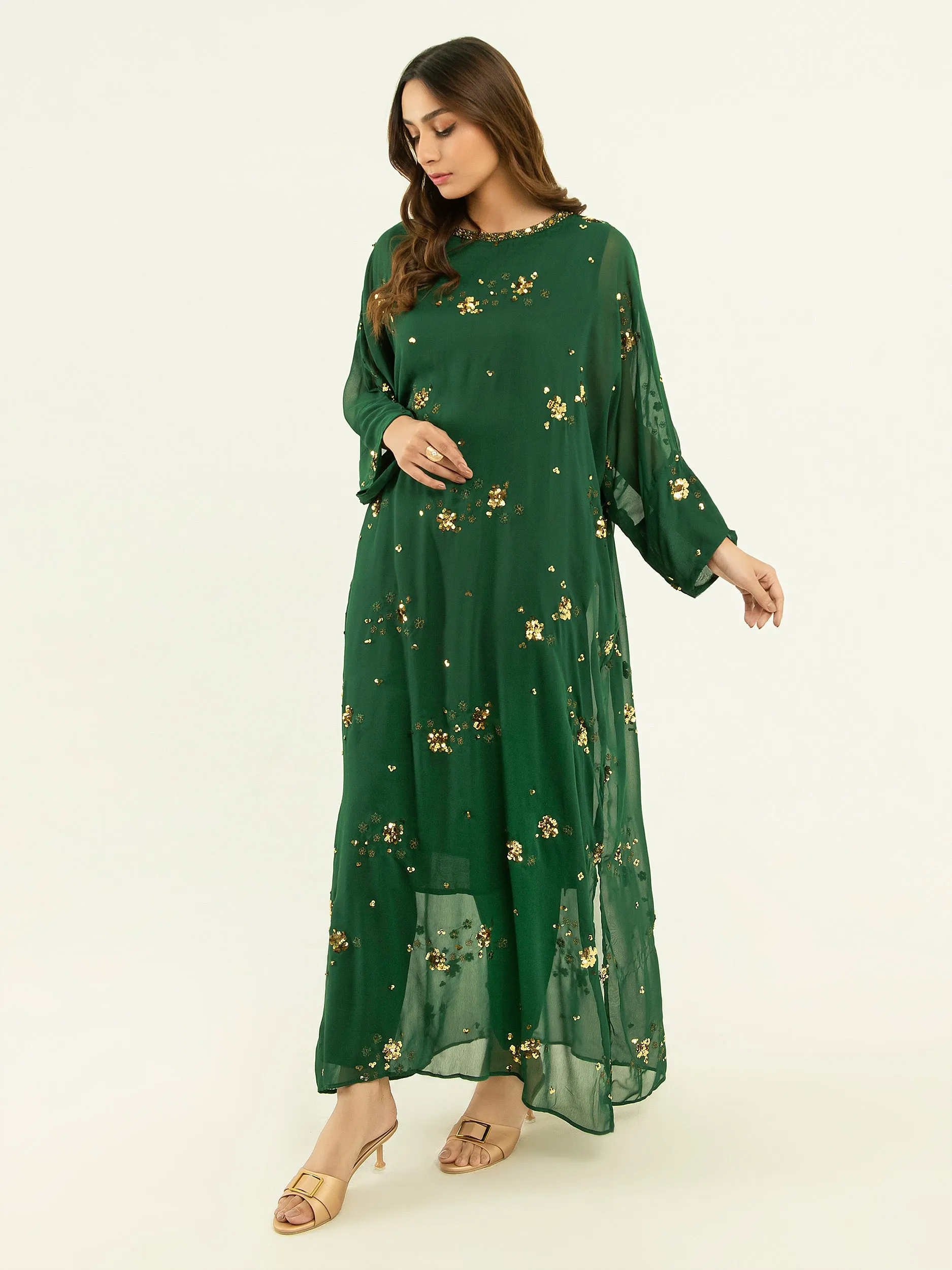 2 Piece Chiffon Suit-Embroidered (Pret)