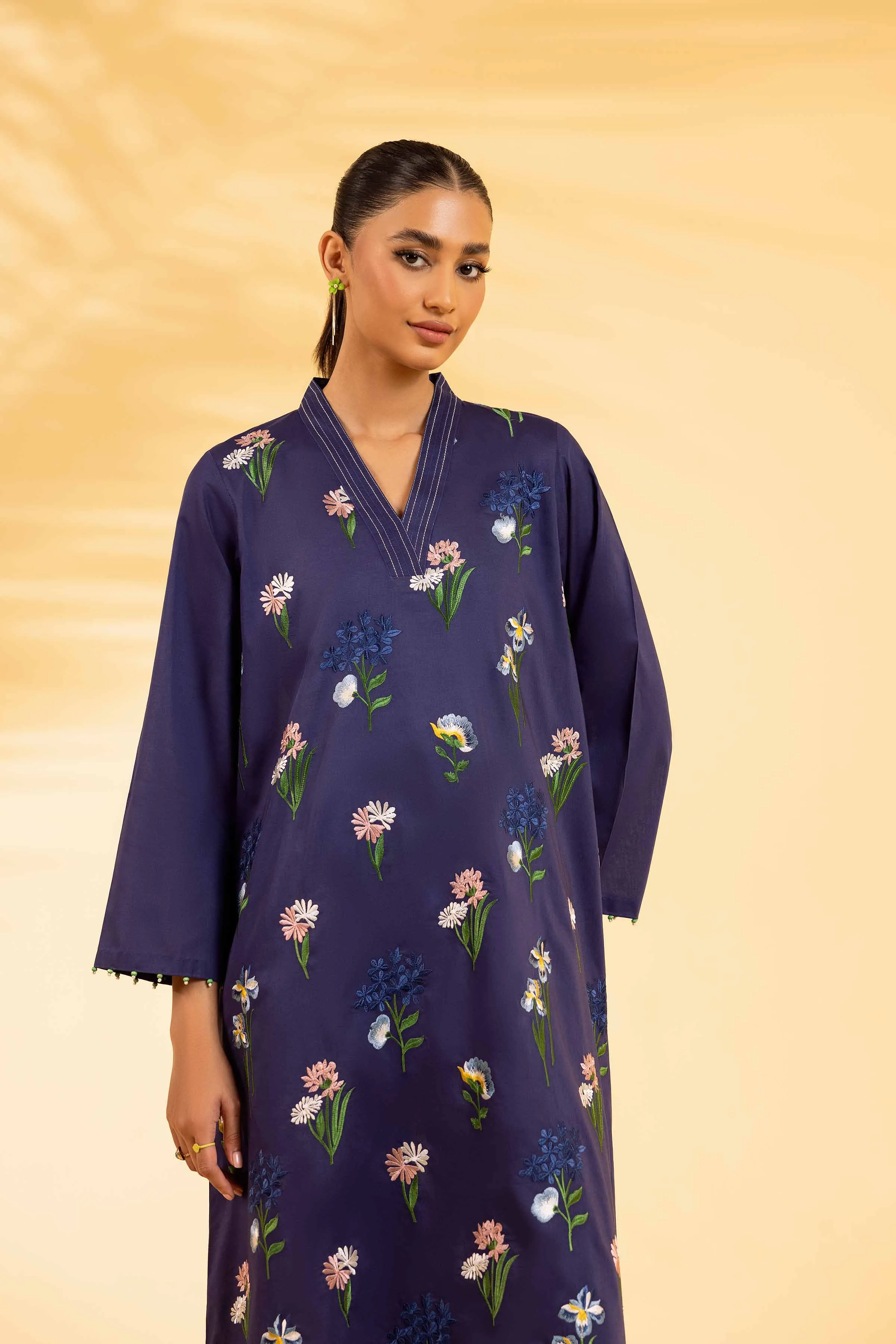 2 Piece - Dyed Embroidered Suit - 42401064