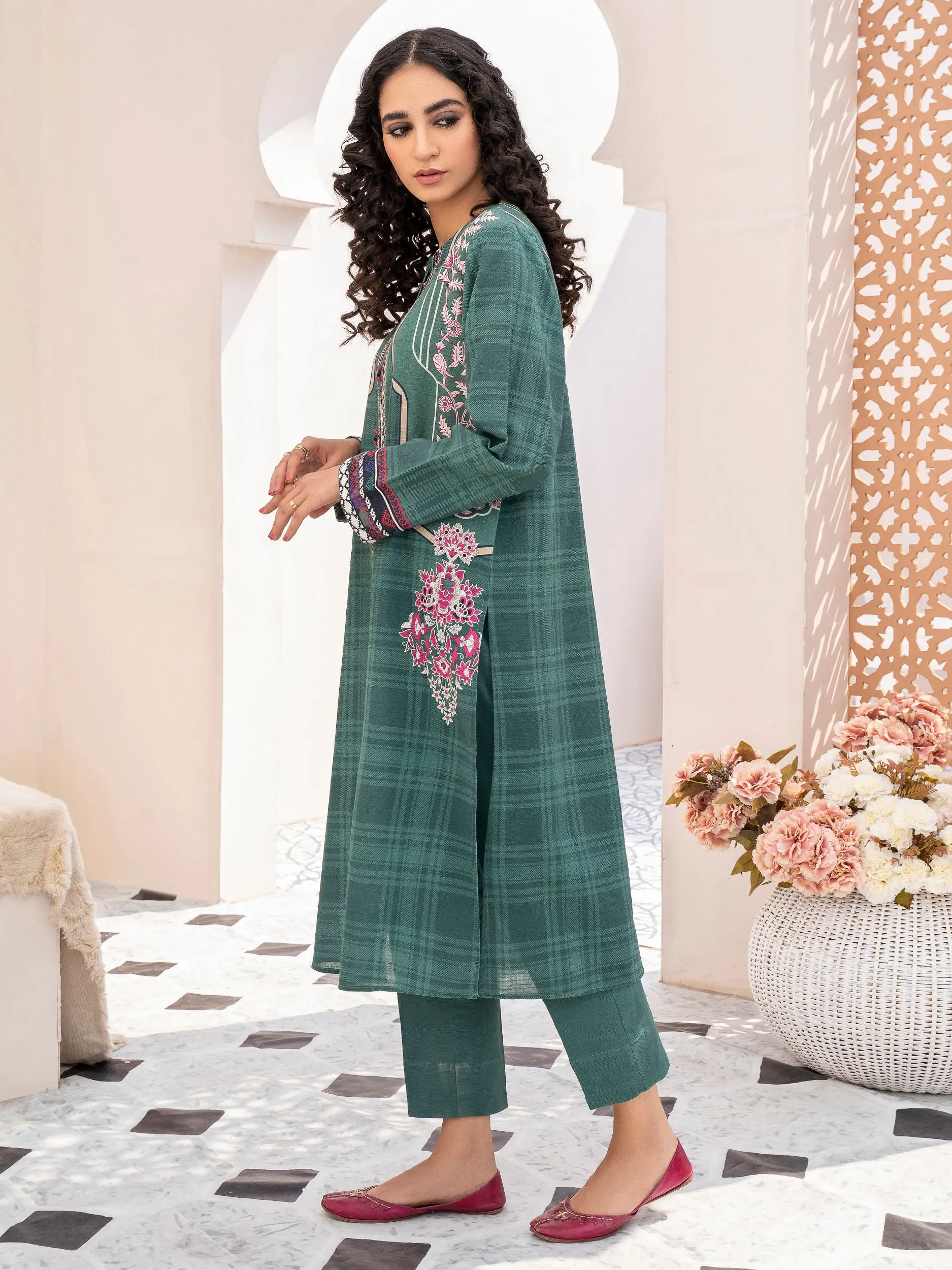 2 Piece Embroidered Khaddar Suit