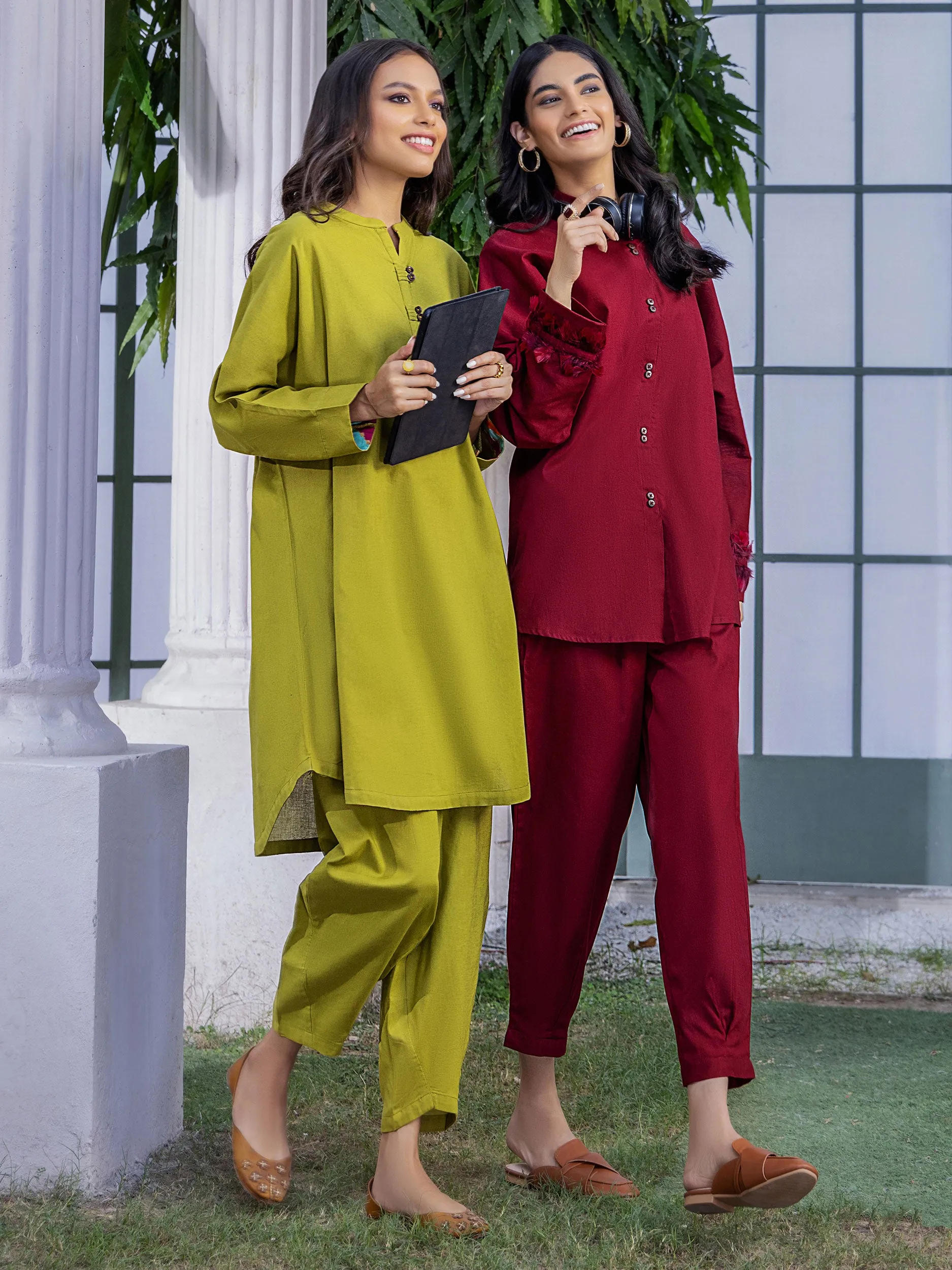 2 Piece Khaddar Suit-Dyed (Pret)