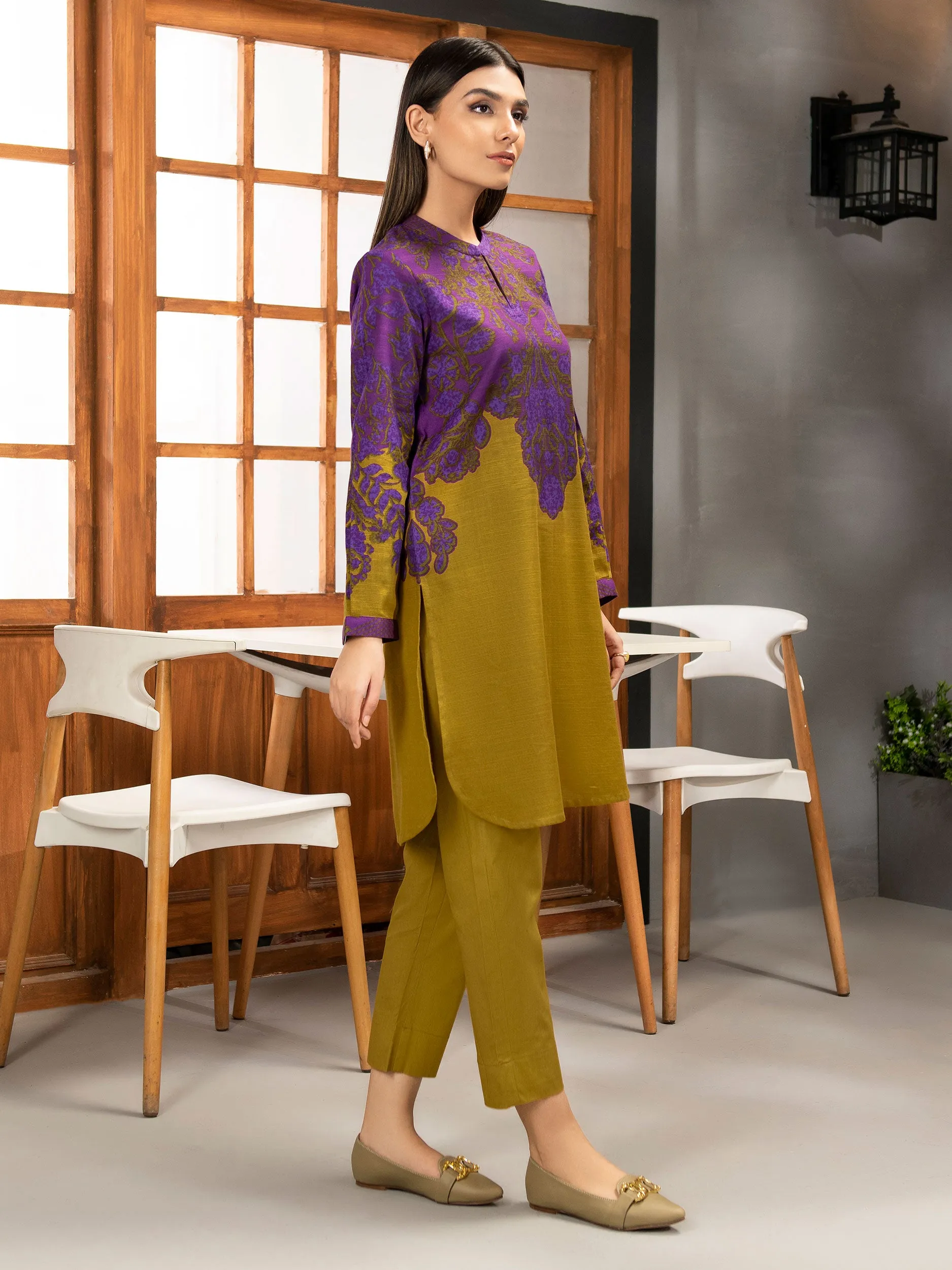 2 Piece Khaddar Suit-Printed (Unstitched)