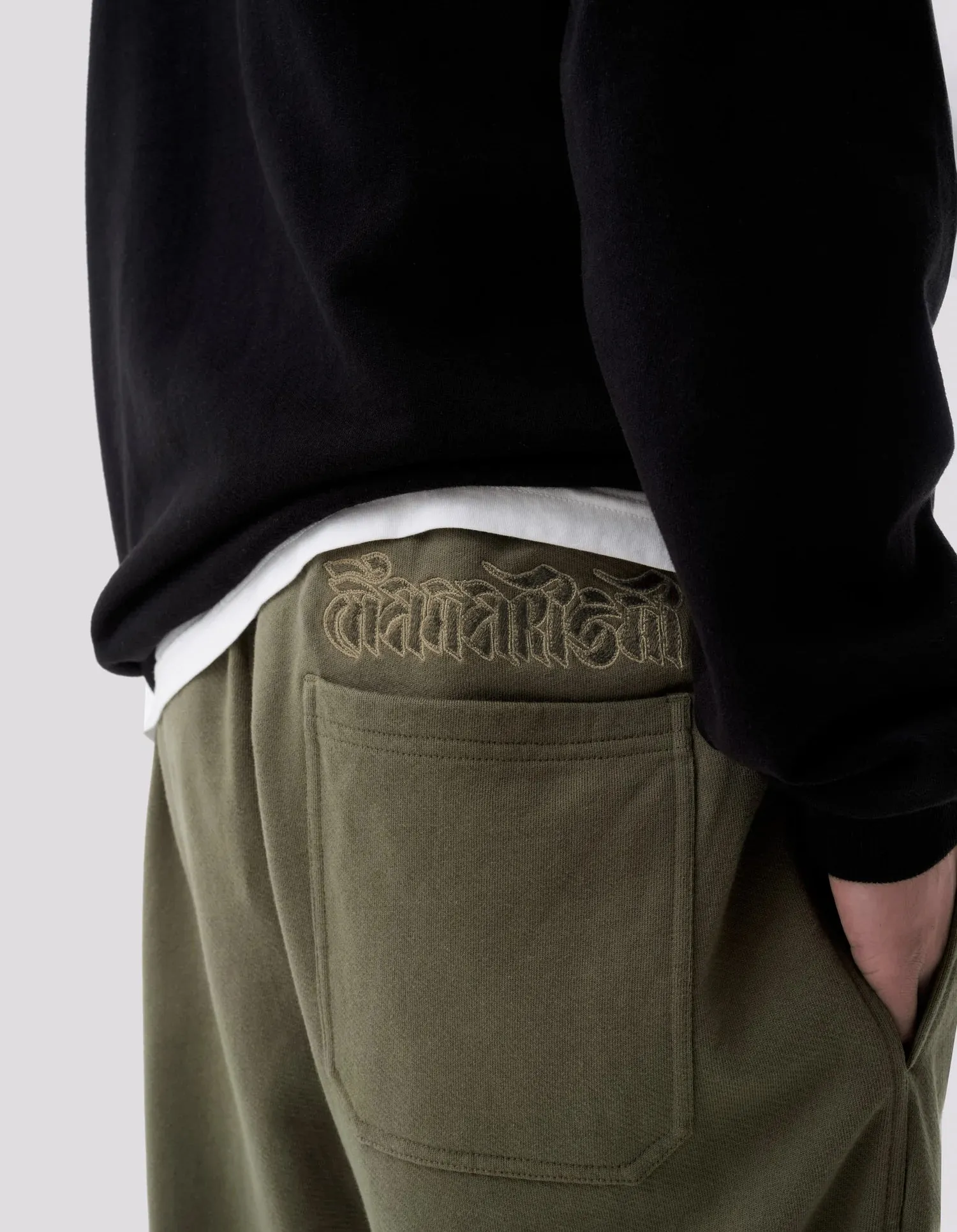 5018 Tibetan Sanskrit Sweatpants Olive OG-107F