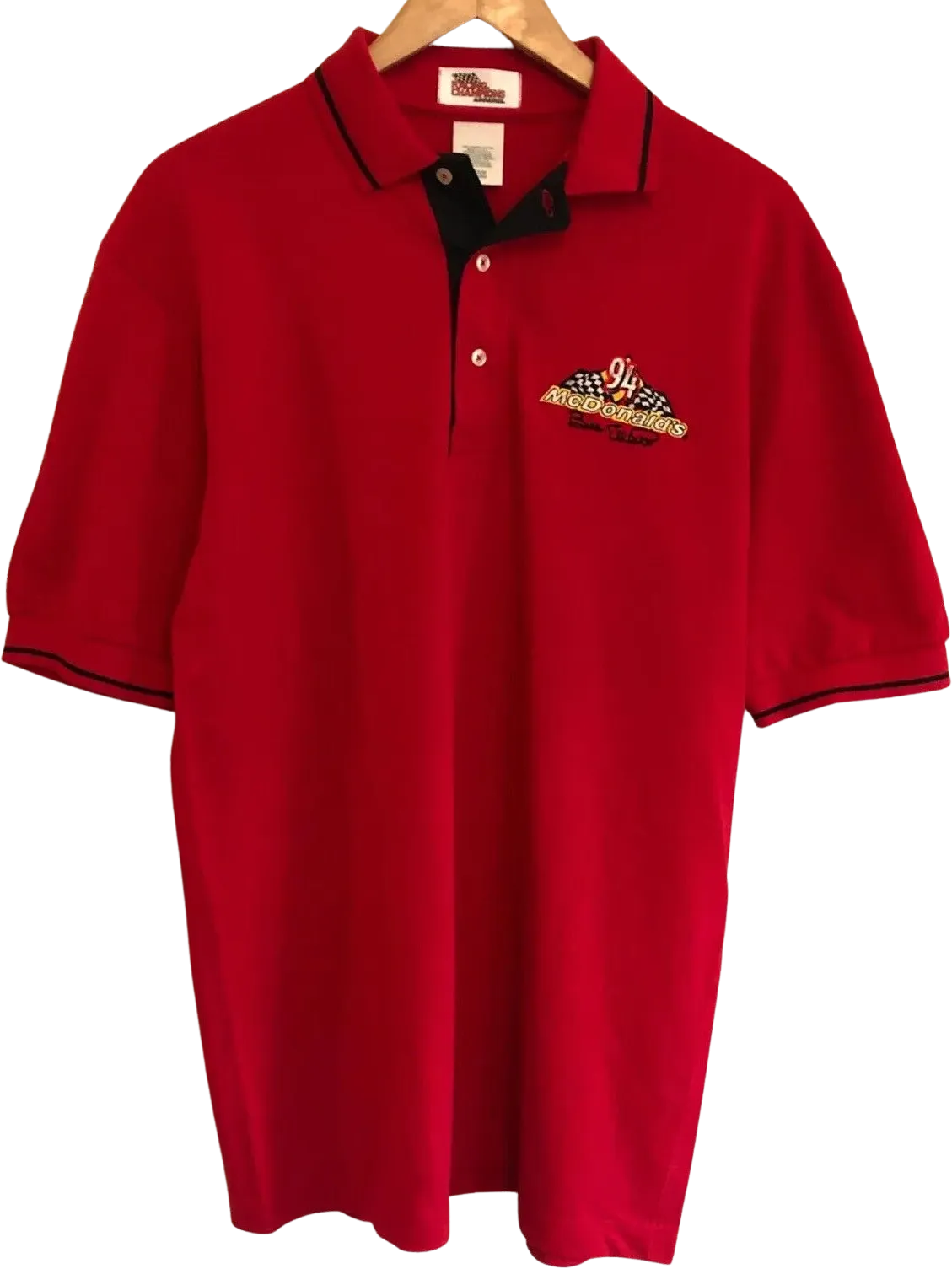 #94 Nascar Mcdonalds Bill Elliott Mens Polo Shirt Apparel Med by Racing Champions