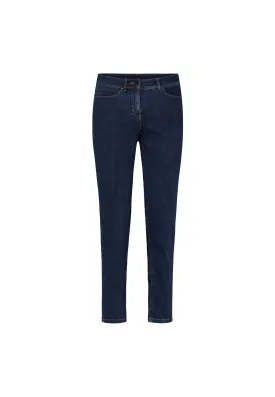 Agatha Slim - Medium Length - Dark Blue Denim