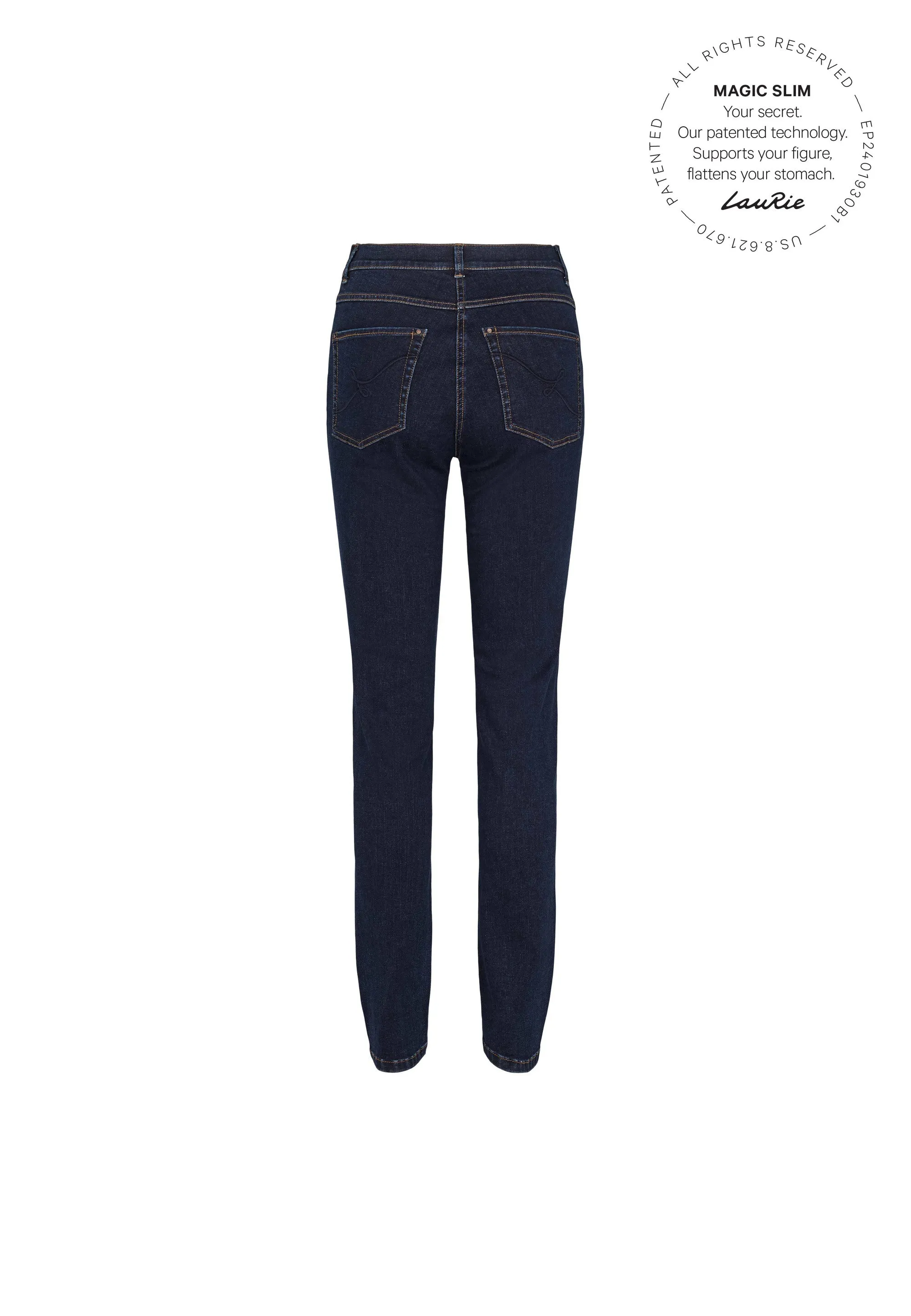 Agatha Slim - Medium Length - Dark Blue Denim