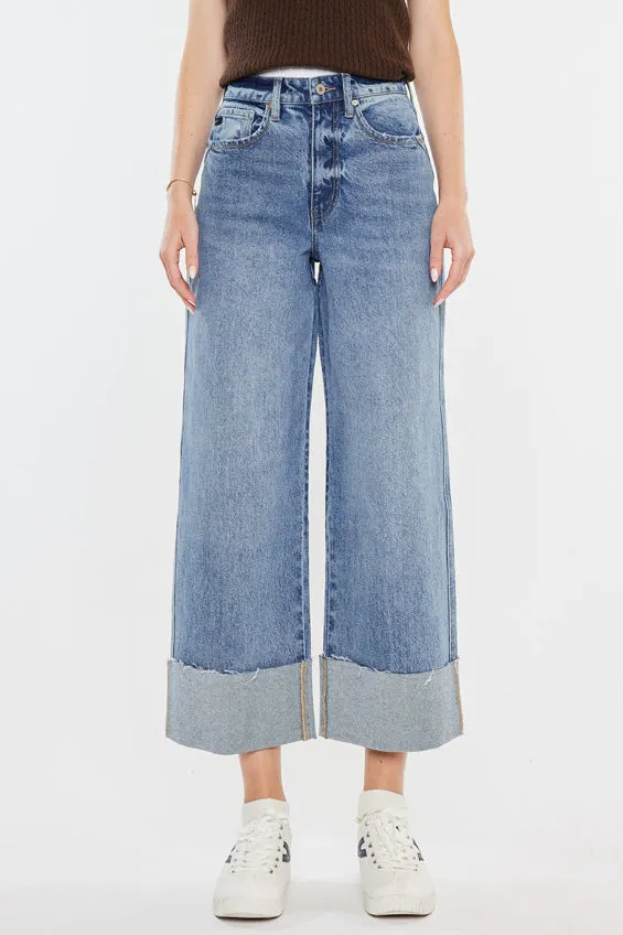 Alfie 90's Cropped  Wide Leg Jeans