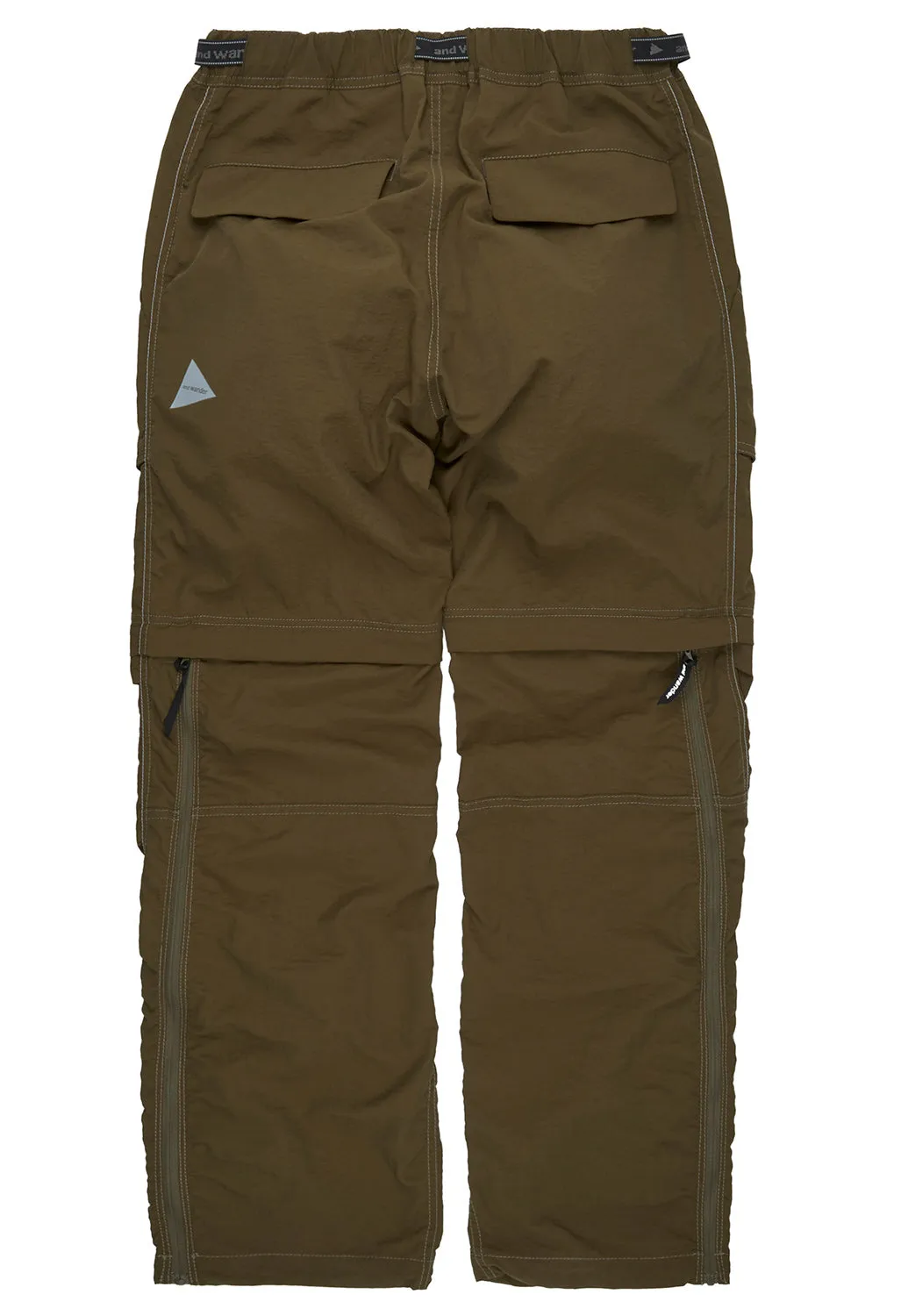 And Wander Men's Ny Taffeta Hiker 2Way Pants - Dark Khaki