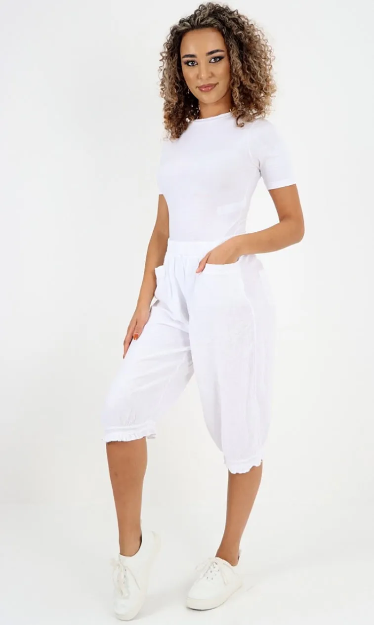 Anne   Kate Italian Este Linen Ruffle Pants