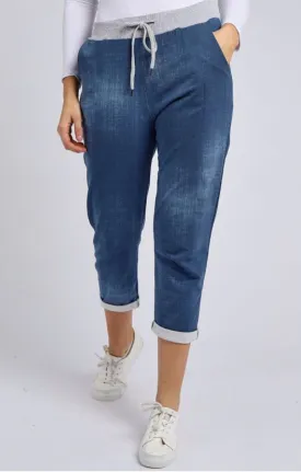 Anne   Kate Italian Plain Dark Denim Trouser 10-12