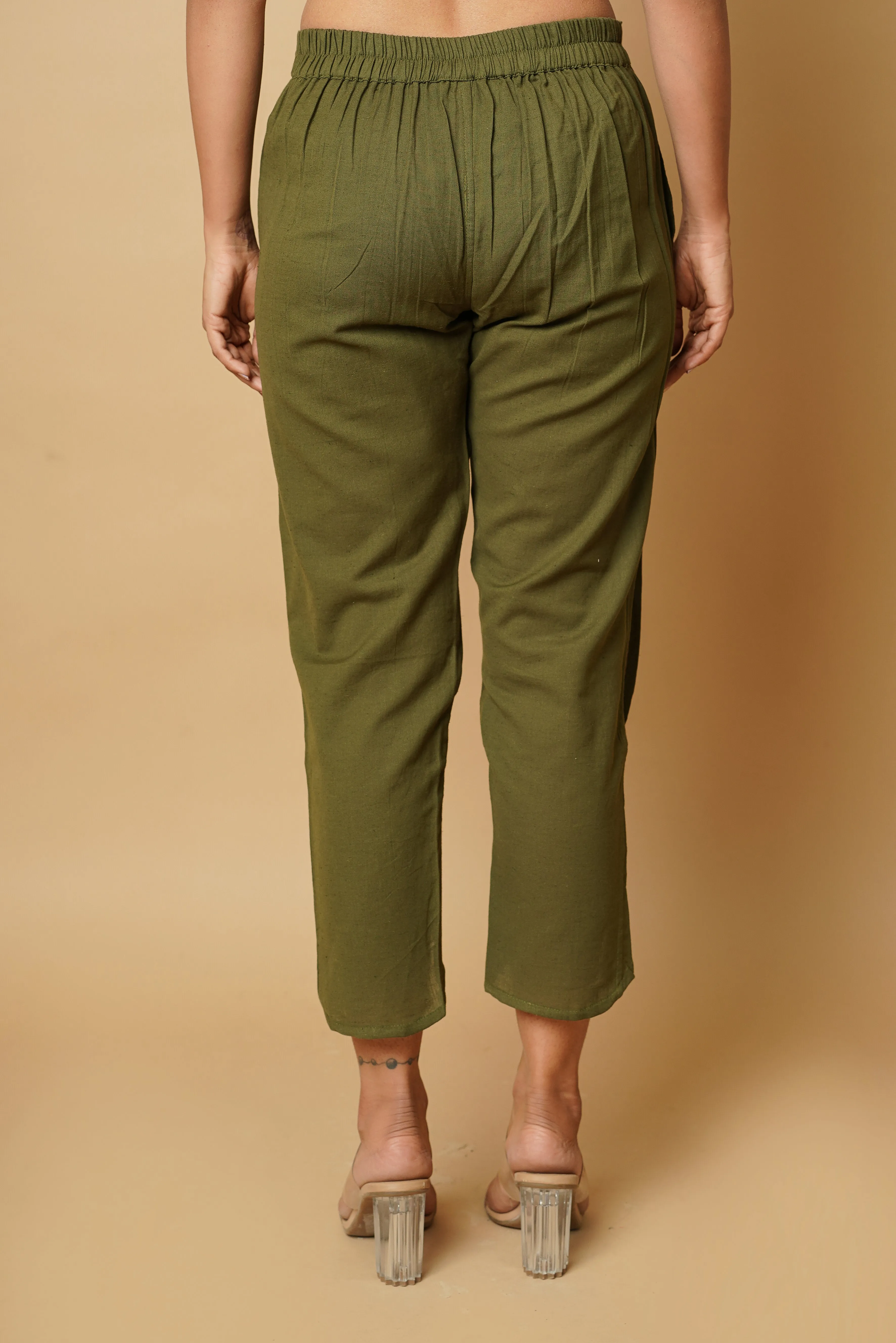 Army Green Women's Tulip Trousers