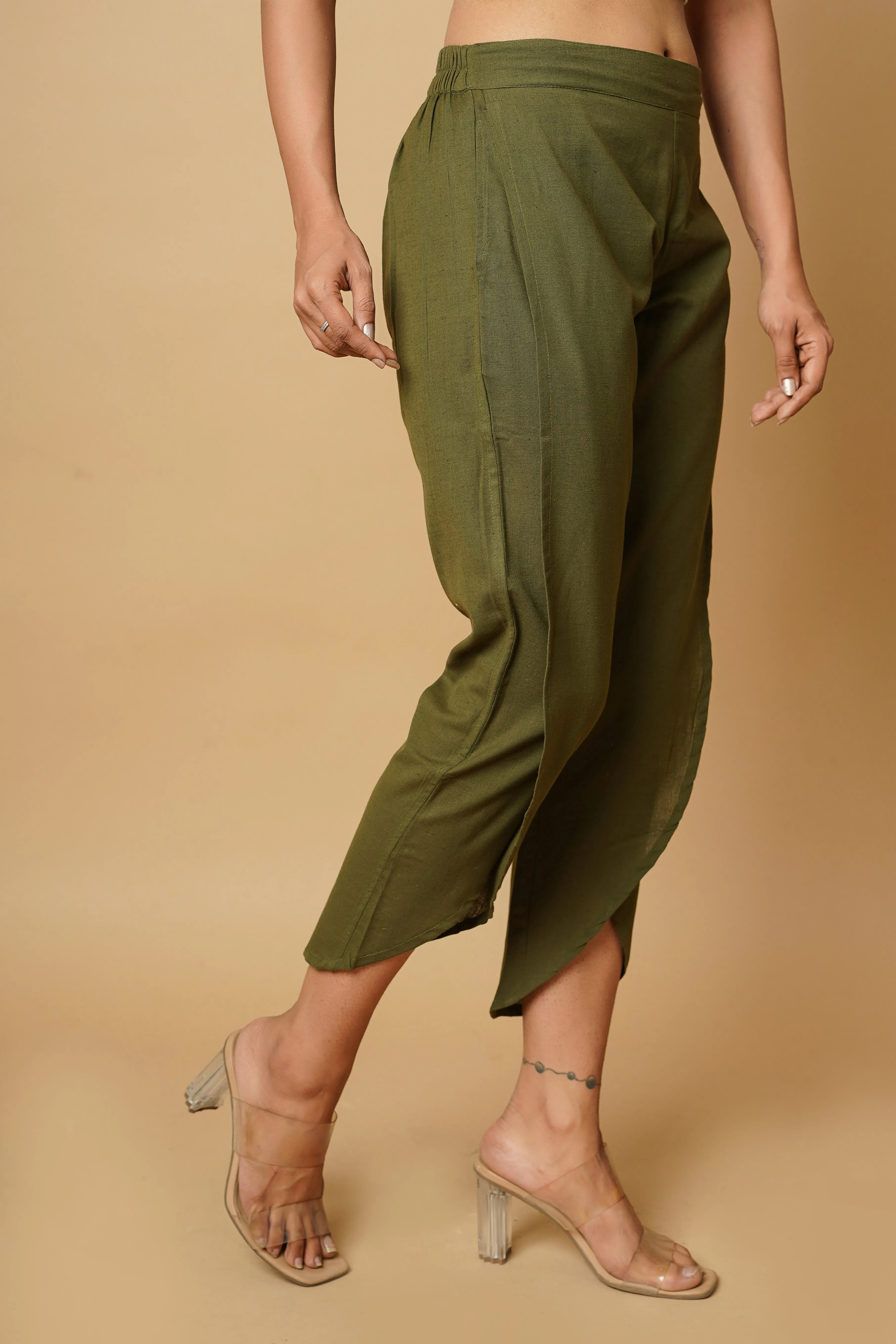 Army Green Women's Tulip Trousers