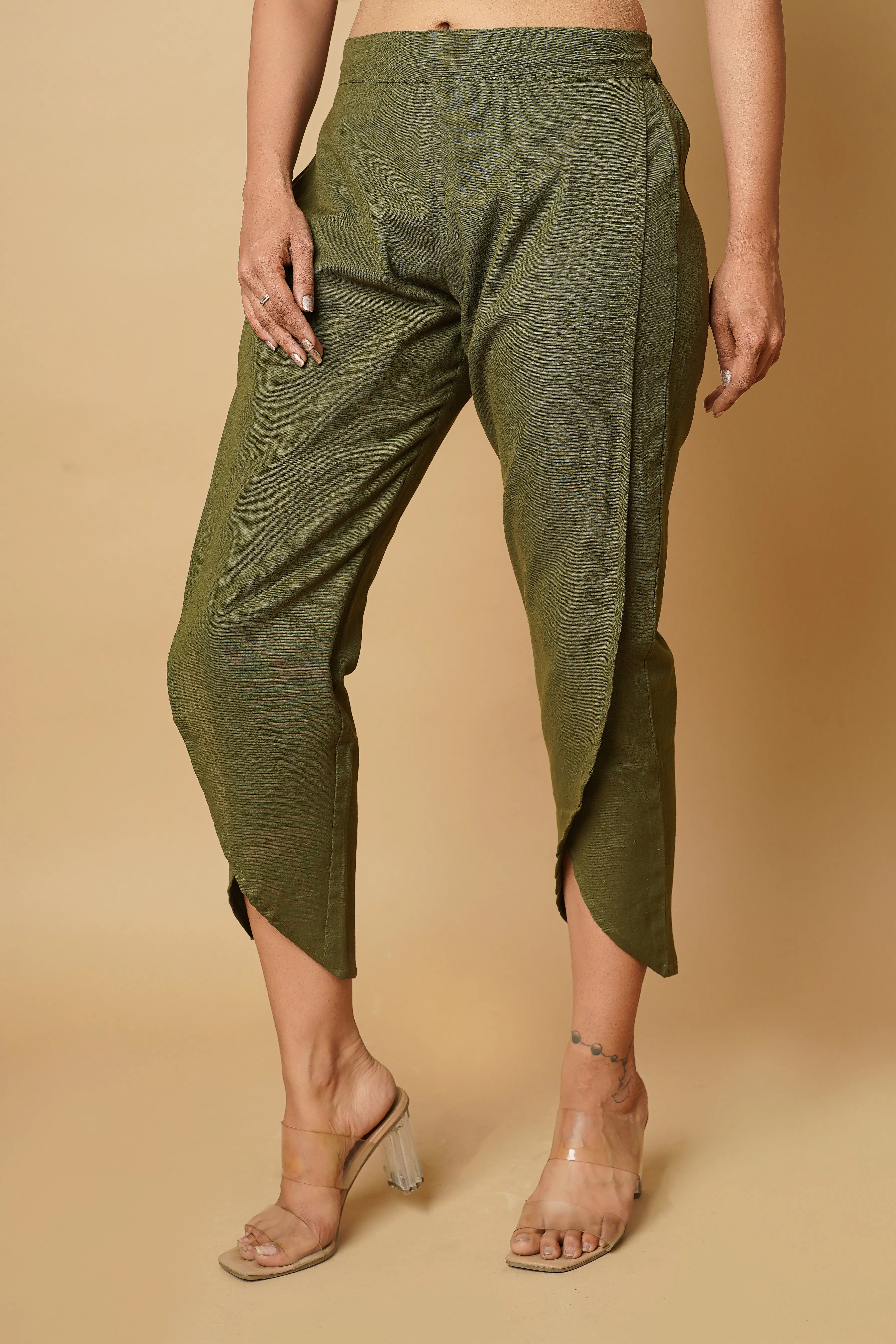 Army Green Women's Tulip Trousers