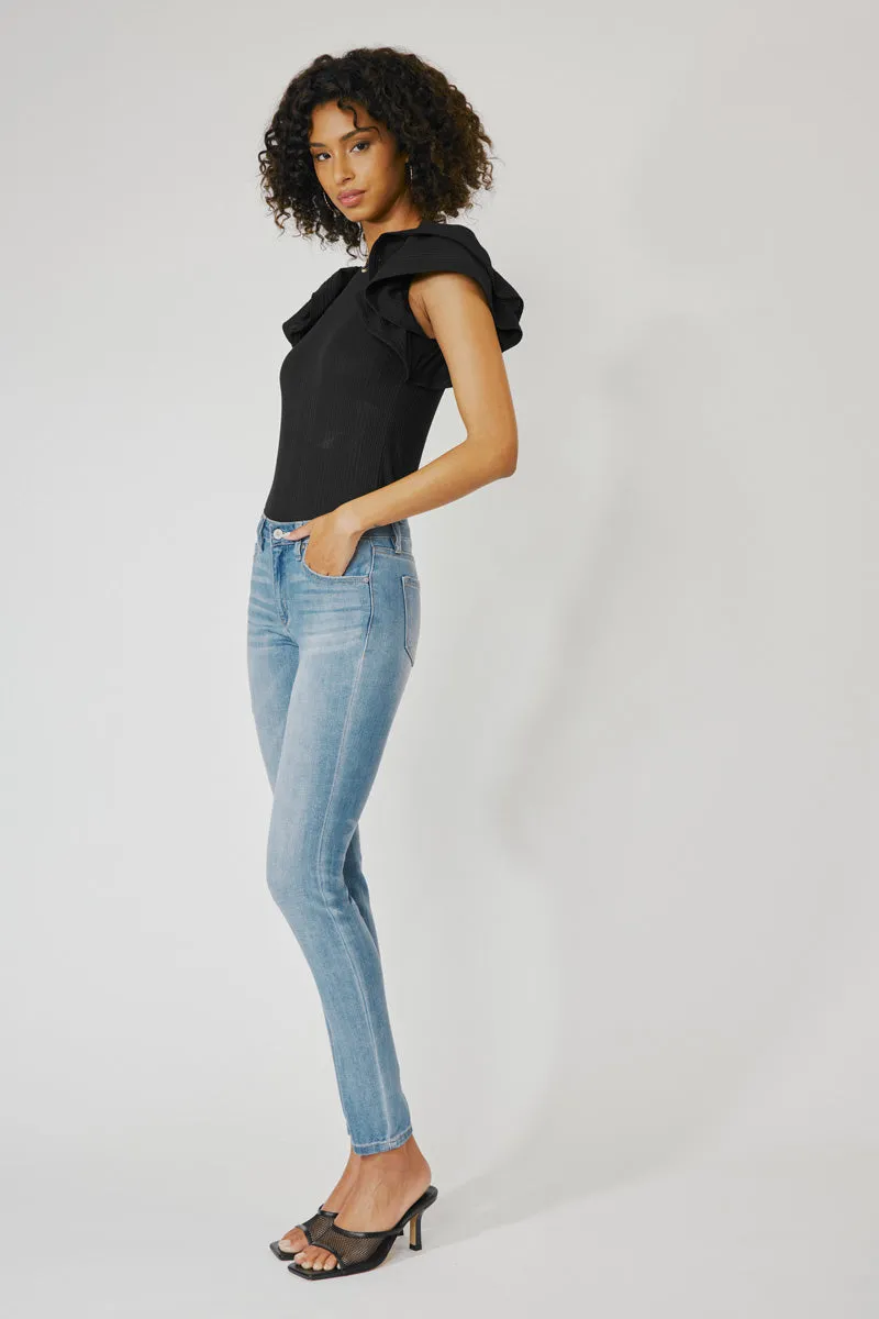 Ashlyn Mid Rise Super Skinny Jeans