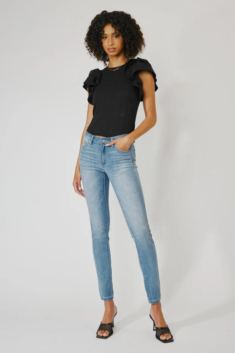 Ashlyn Mid Rise Super Skinny Jeans