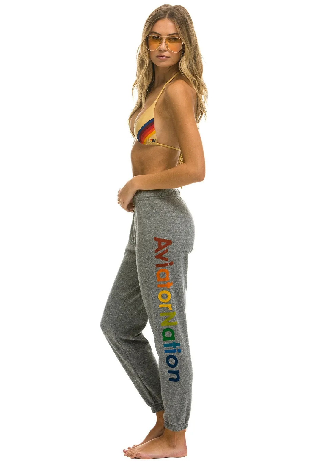 AVIATOR NATION ASPEN SWEATPANTS - HEATHER GREY