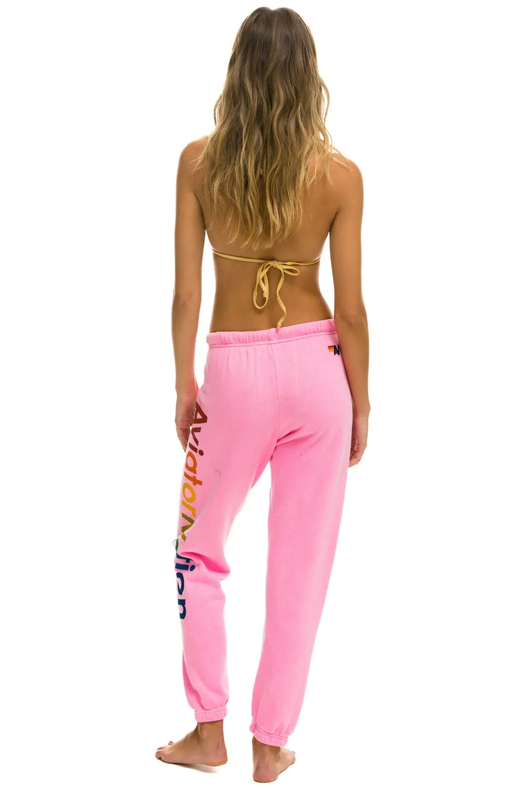 AVIATOR NATION NEW YORK CITY SWEATPANTS - NEON PINK