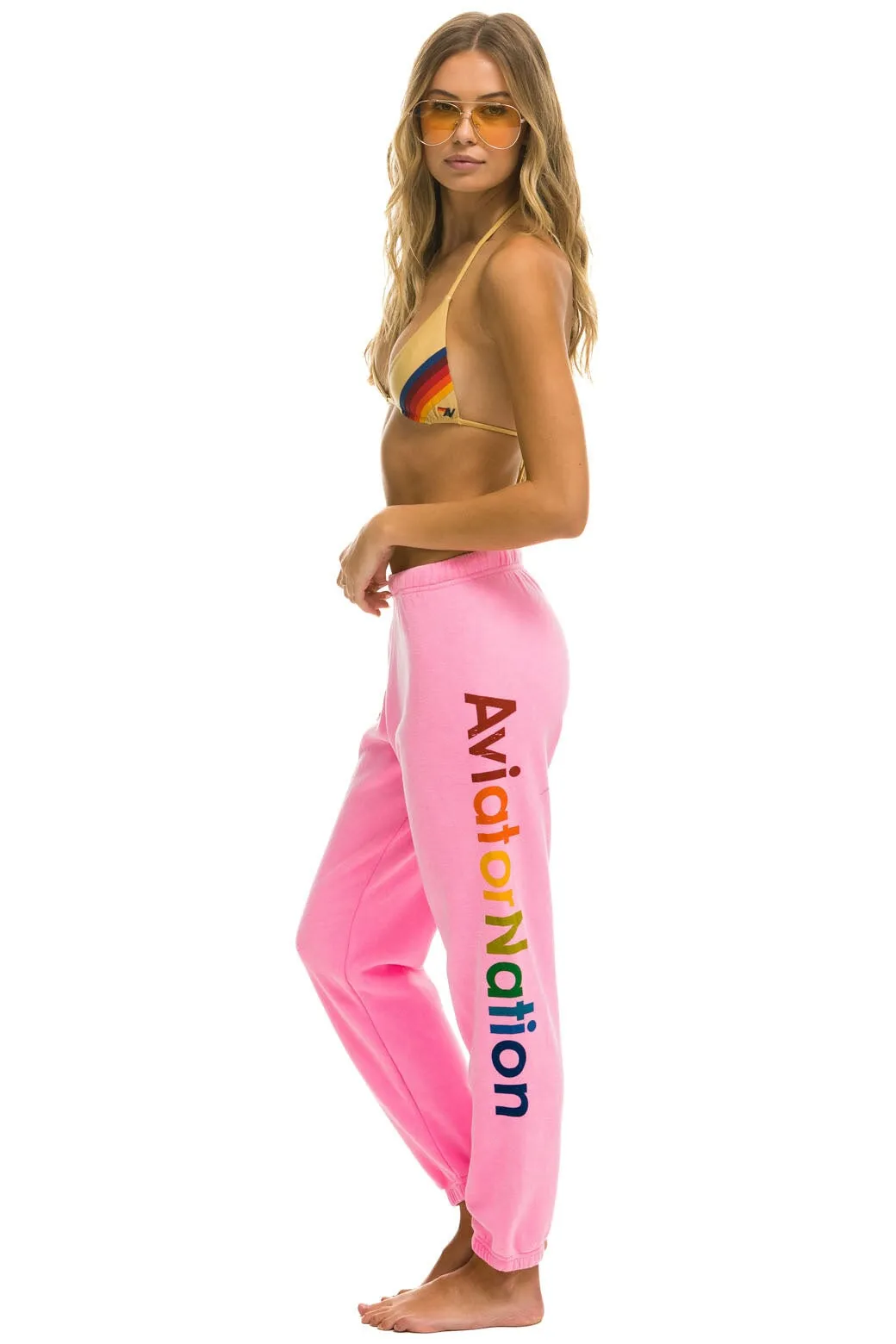 AVIATOR NATION VAIL SWEATPANT - NEON PINK