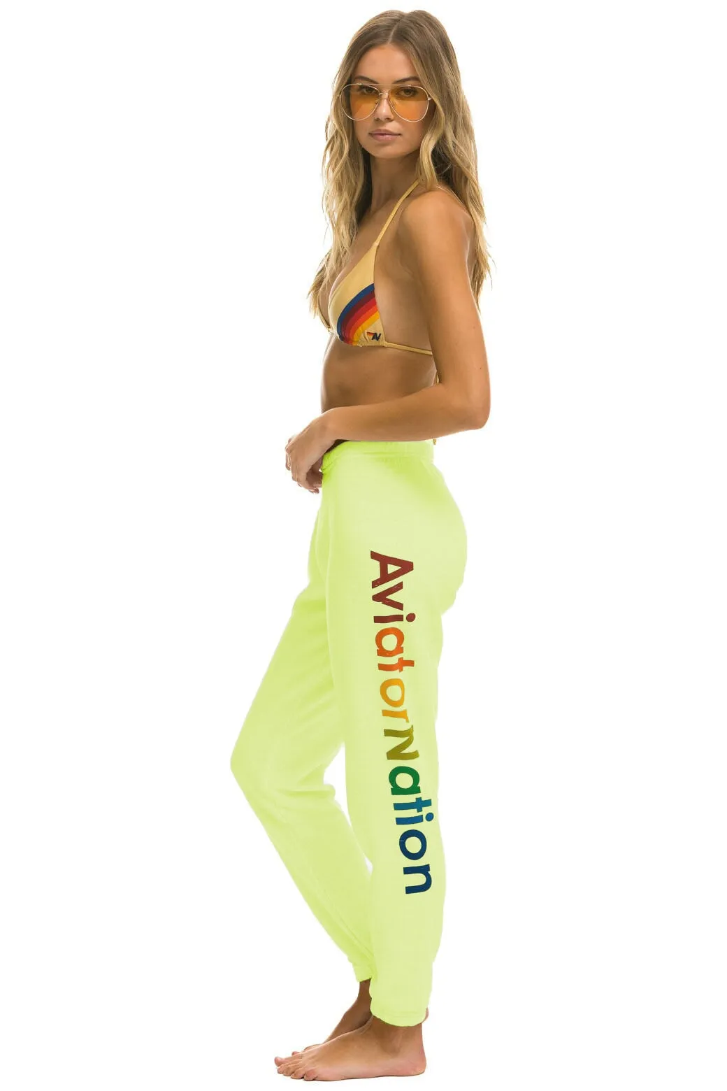 AVIATOR NATION VAIL SWEATPANTS - NEON YELLOW