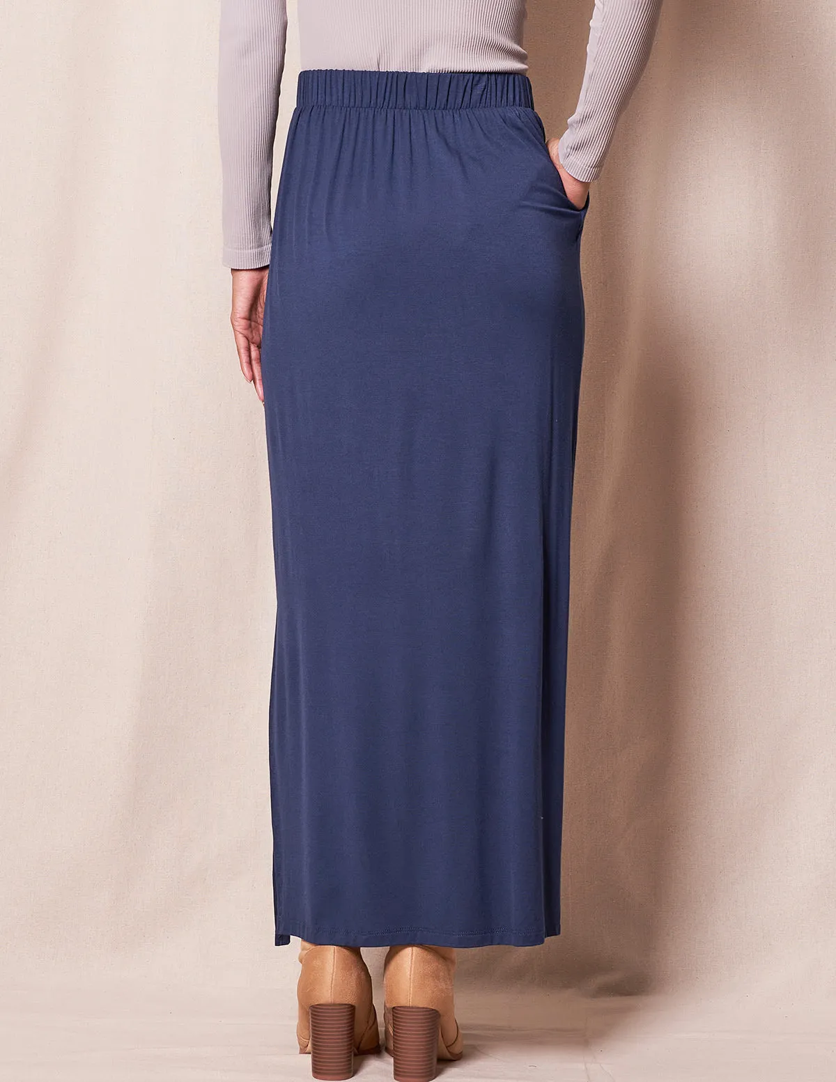 Bamboo Straight Maxi Skirt