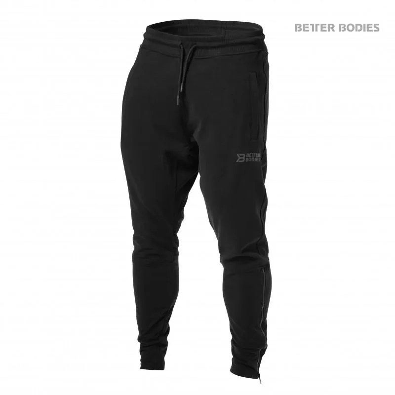 Better Bodies Harlem Zip Pants - Black