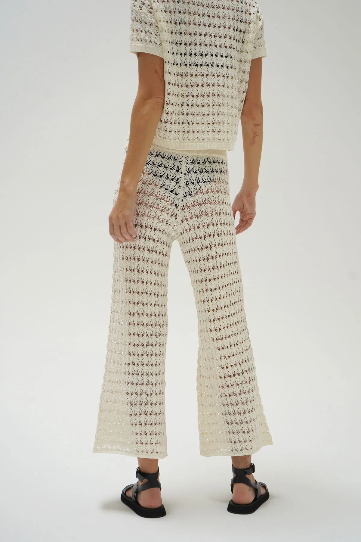 Bianca Crochet Pant - Natural