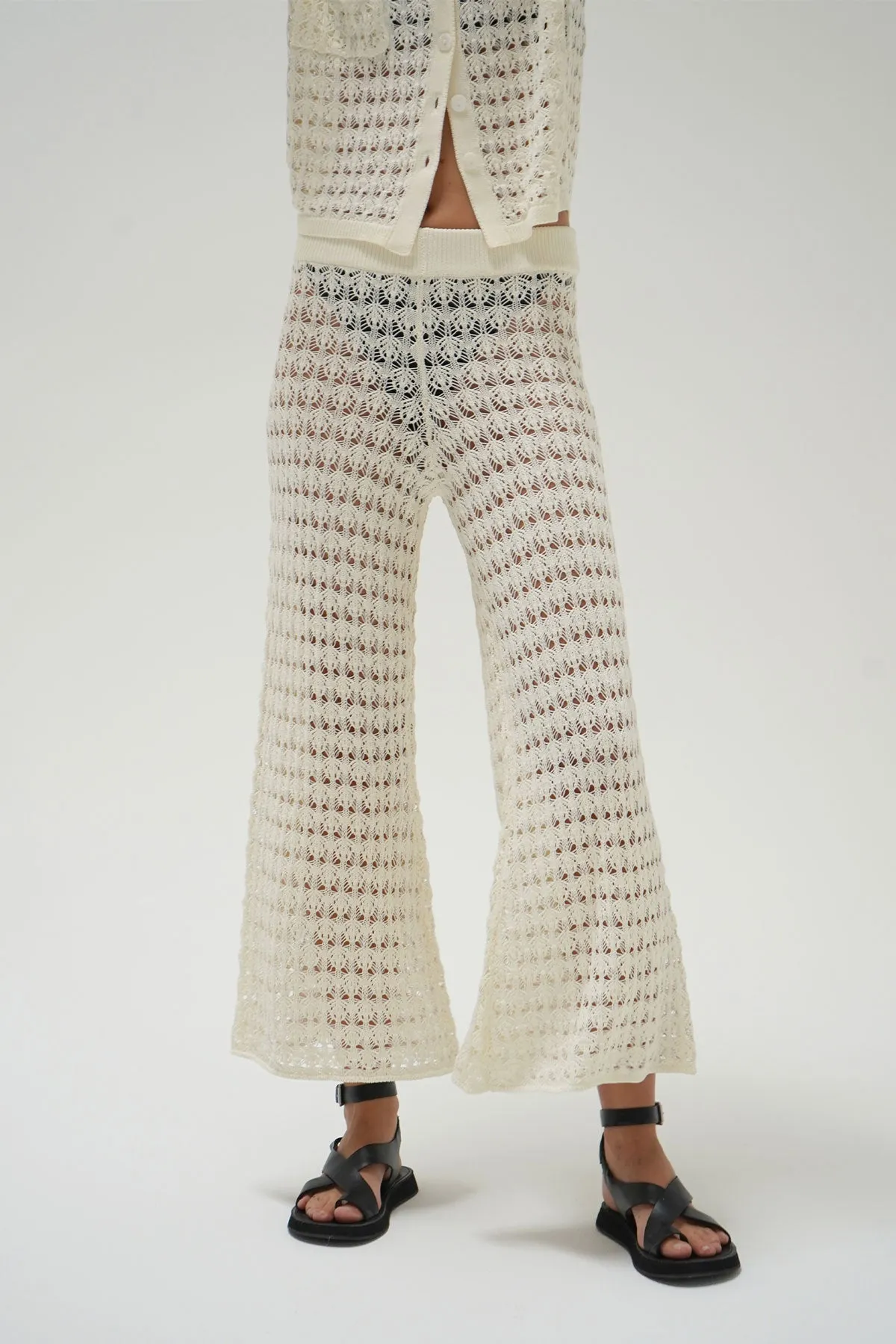 Bianca Crochet Pant - Natural