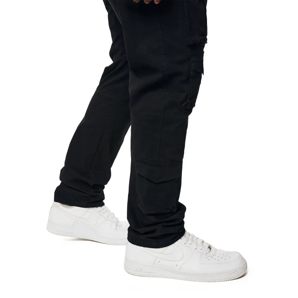 Big and Tall - 10 Pocket Twill Pants - Black