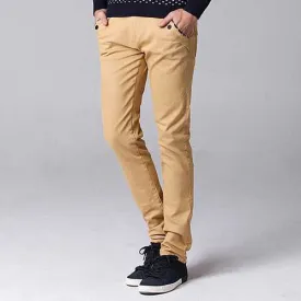 Big Size 30-44 Fashion Korean Casual Straight Slim Pants Men's  Solid Color Trousers