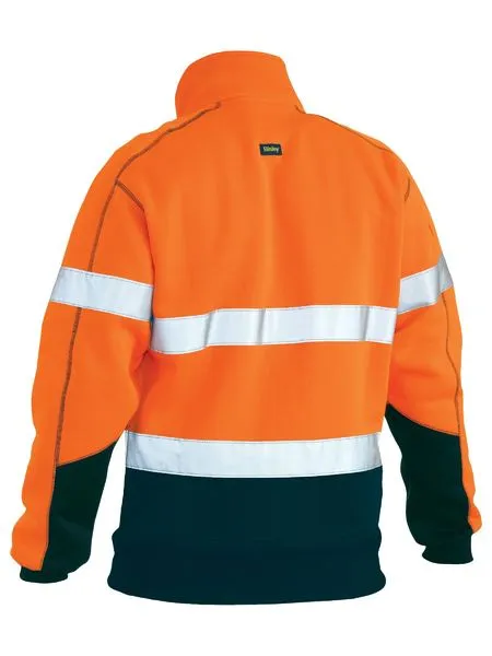 Bisley Hi Vis 2 Tone Taped 1/4 Zip Fleecer Pullover c/w Sherpa Lining BK6987T