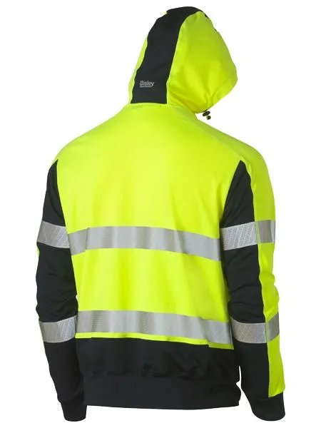 Bisley Hi Vis 2 Tone Taped Contrast 4 Way Stretchy Hoodie BK6815T