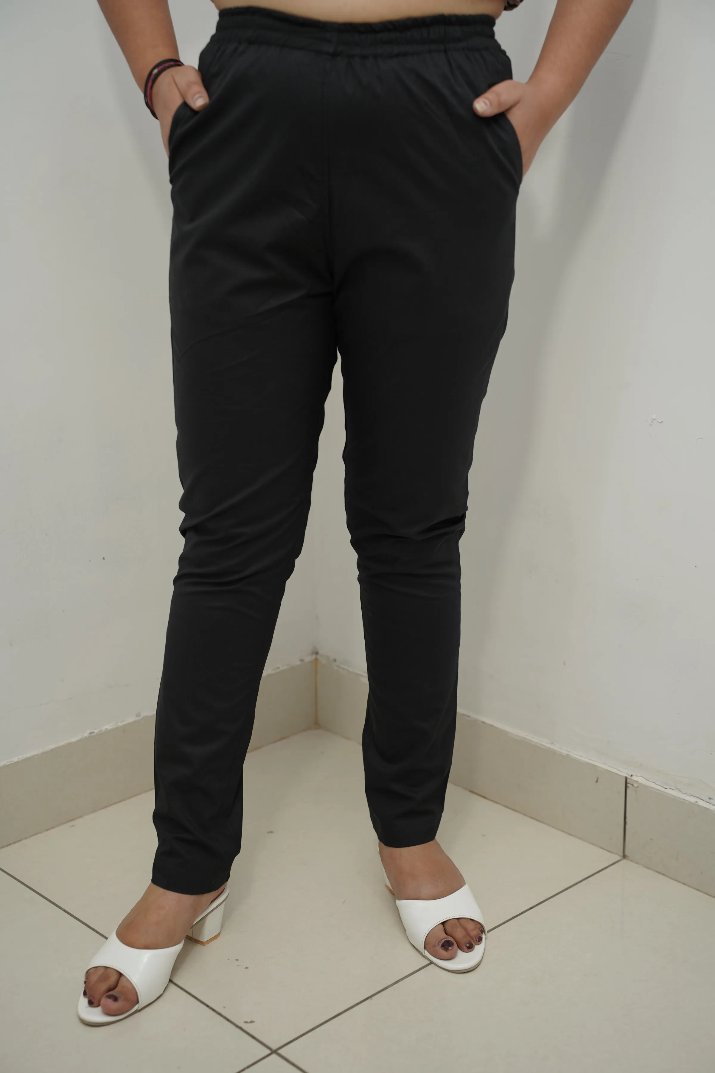 Black Cotton Kurti Pant