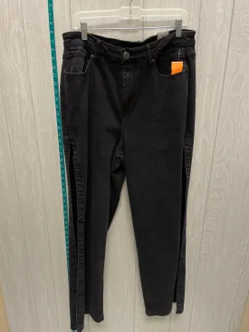 Black Jeans Straight Fashion To Figure, Size 16