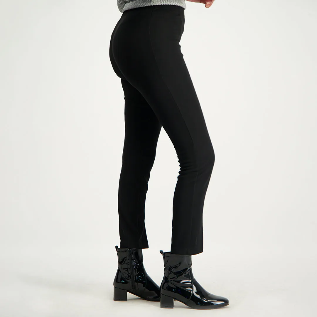 Black Tapered Pant With Slit