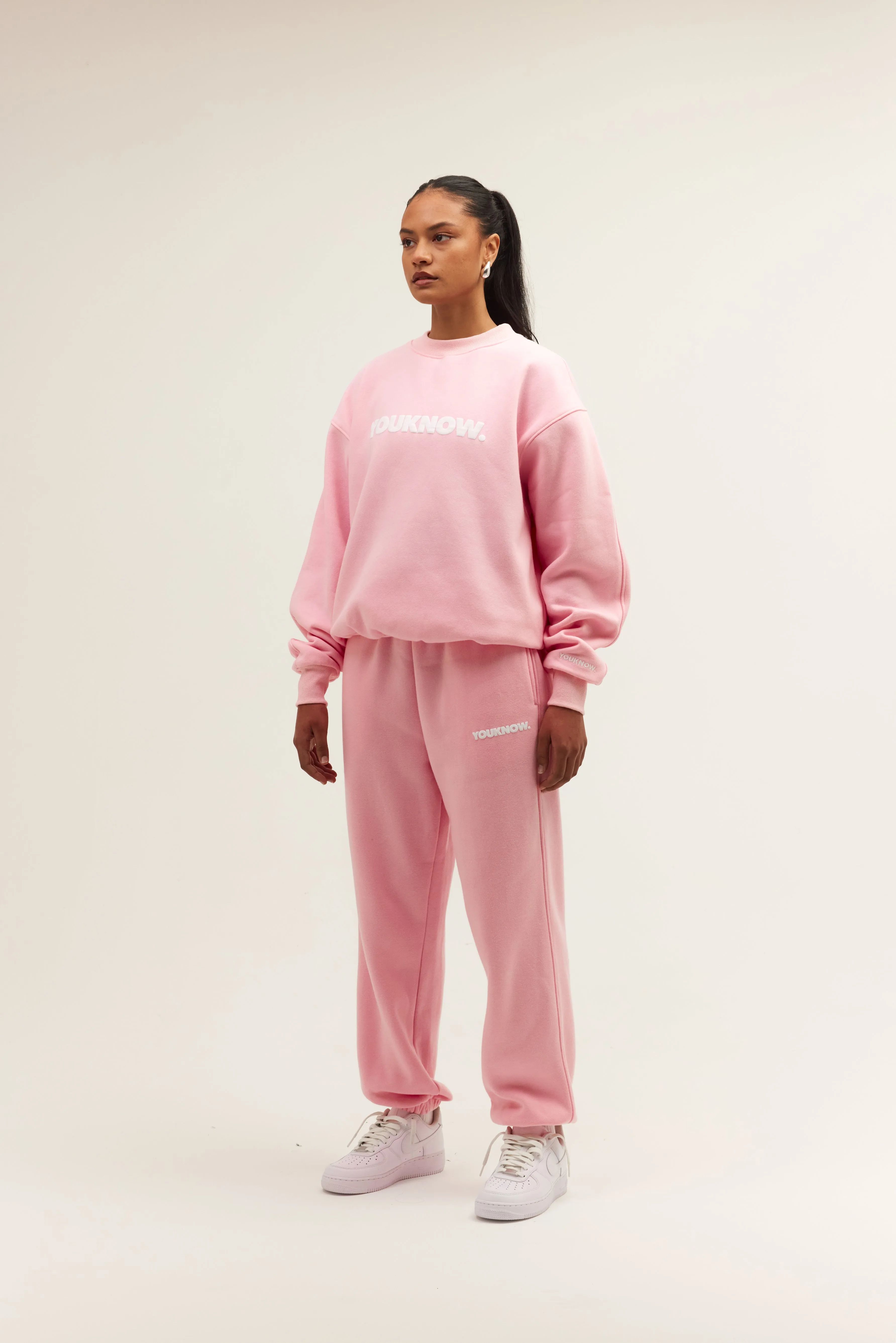 BLOCK CUFFED SWEATPANTS | PINK