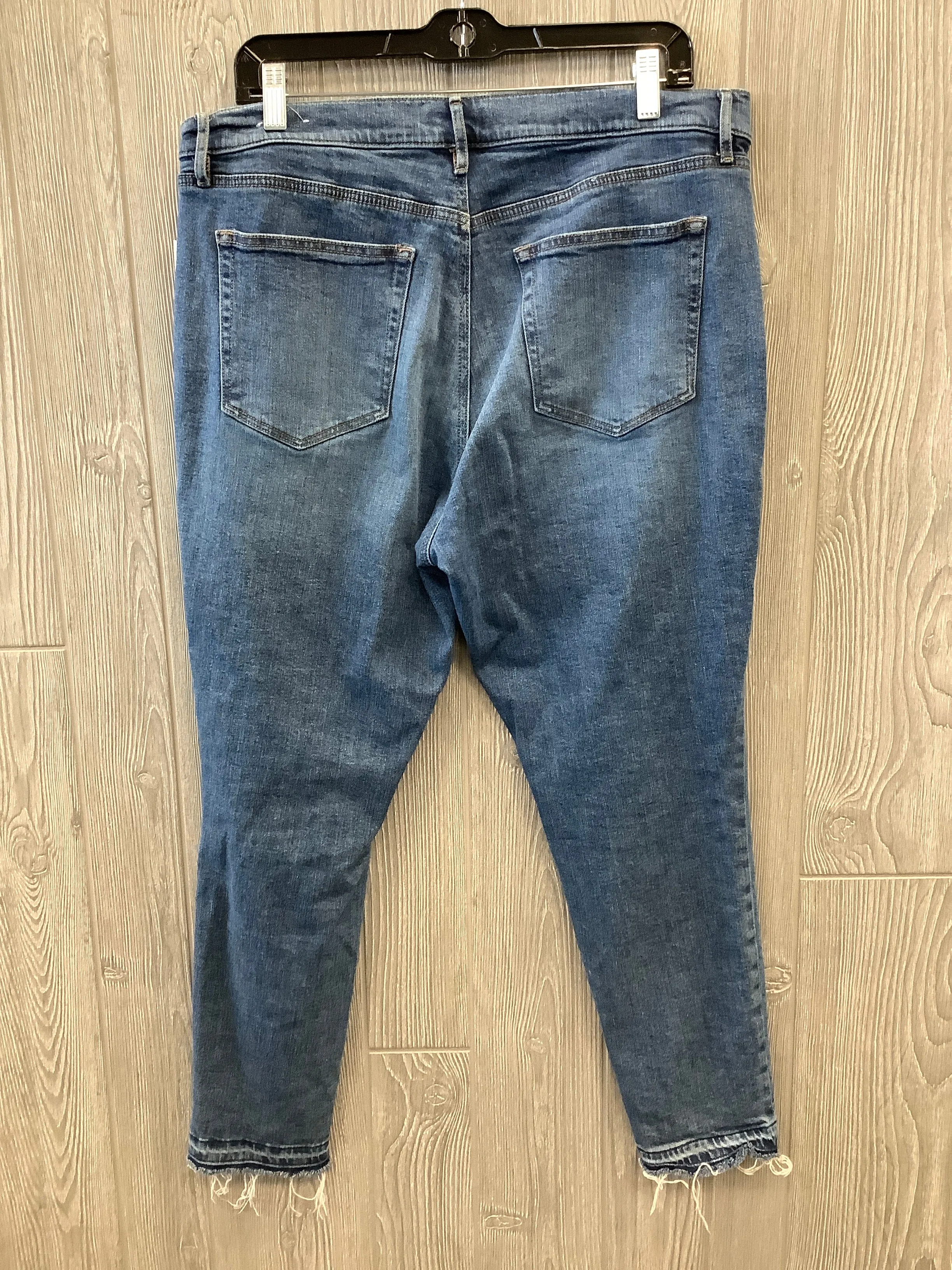 Blue Denim Jeans Skinny Loft, Size 16