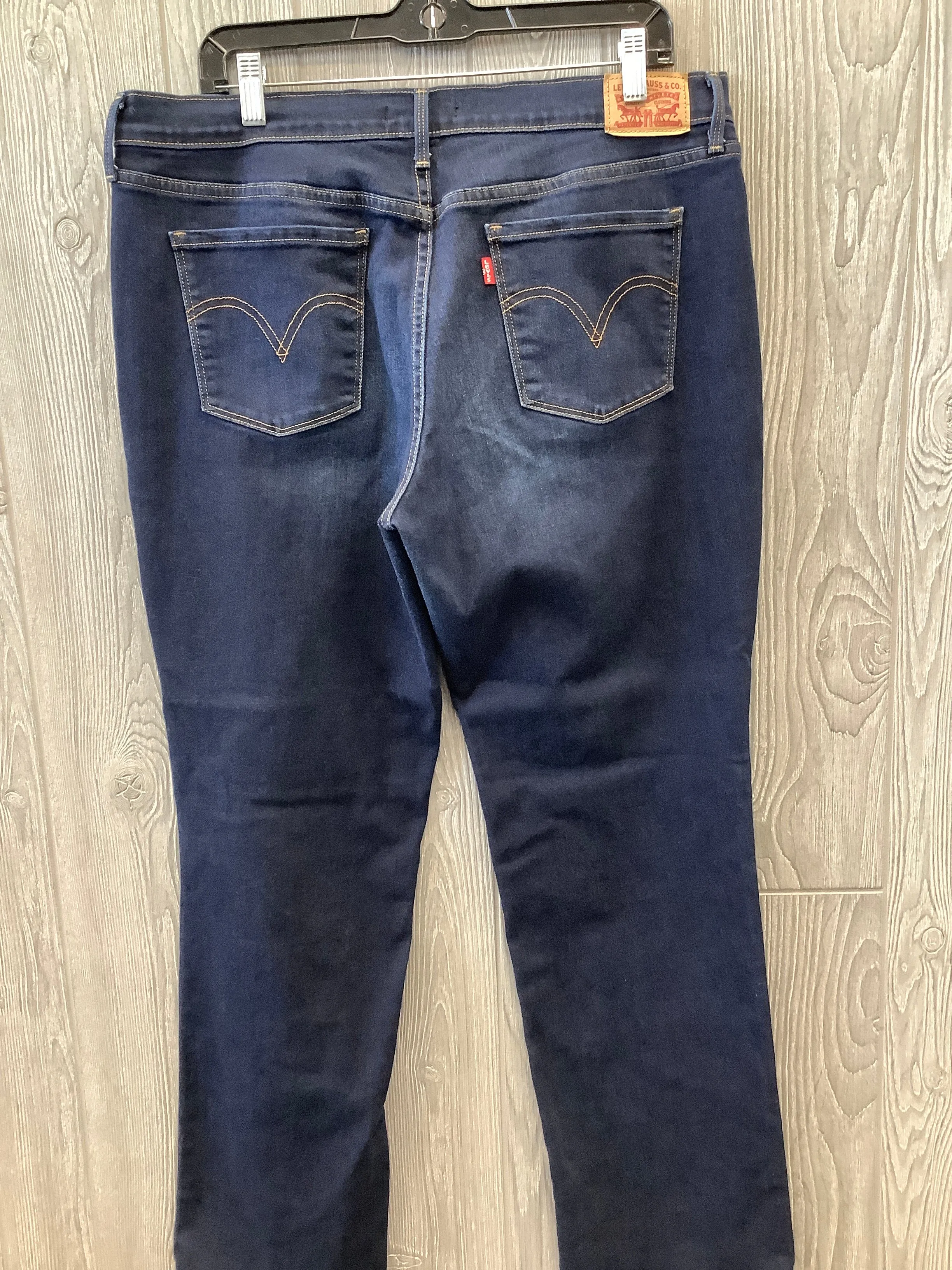 Blue Denim Jeans Straight Levis, Size 16