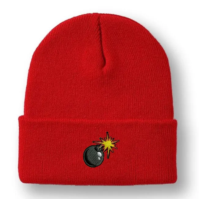 Bomb Embroidered Cuffed Beanie