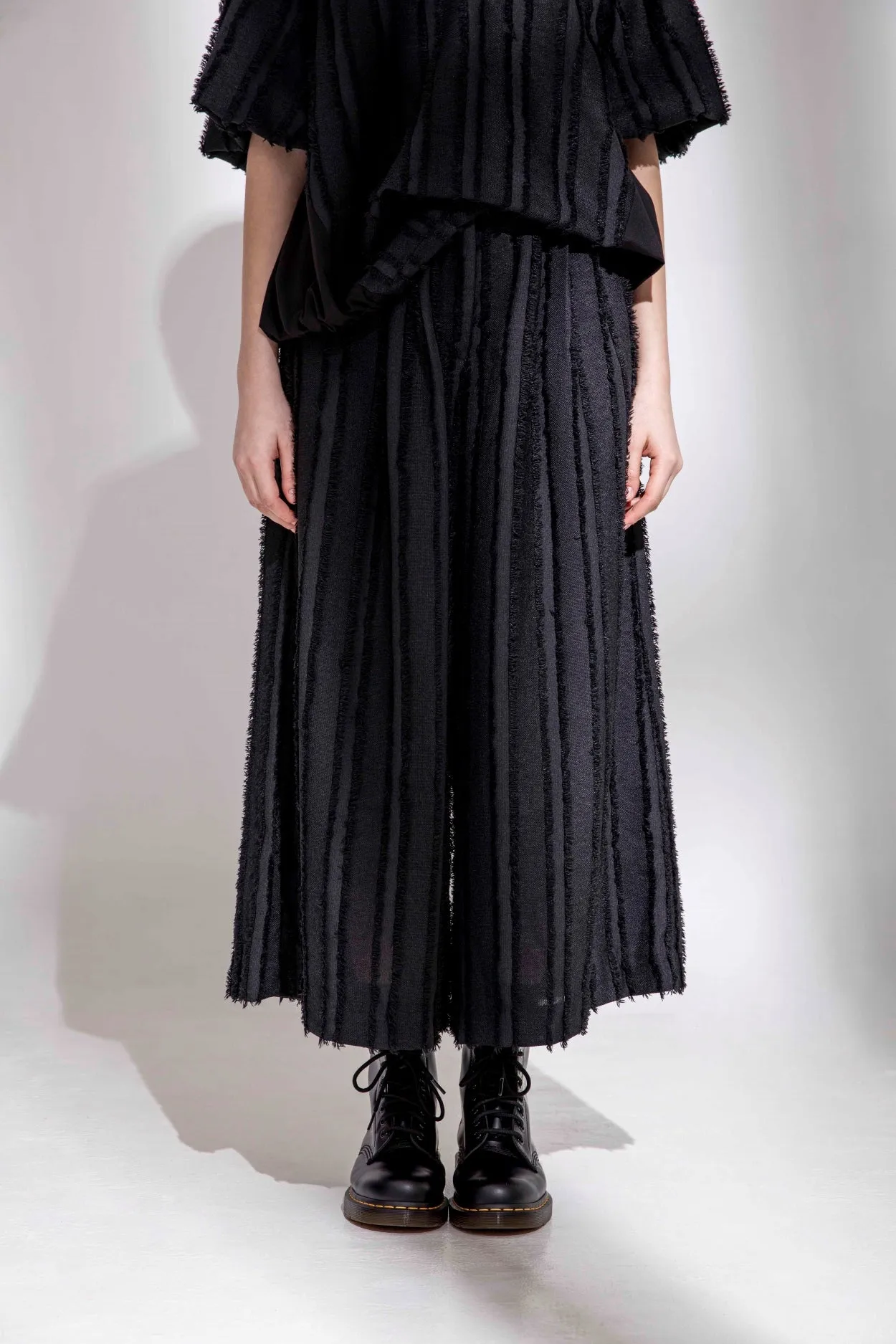 Border Fringe Wide Leg Pants