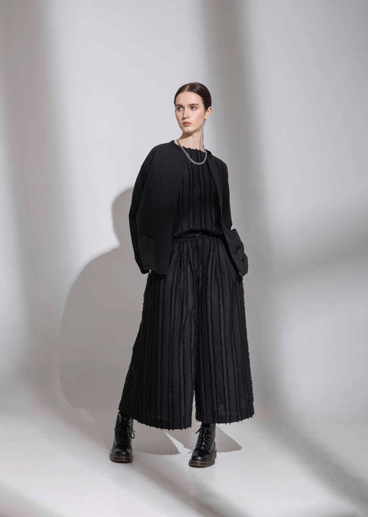 Border Fringe Wide Leg Pants