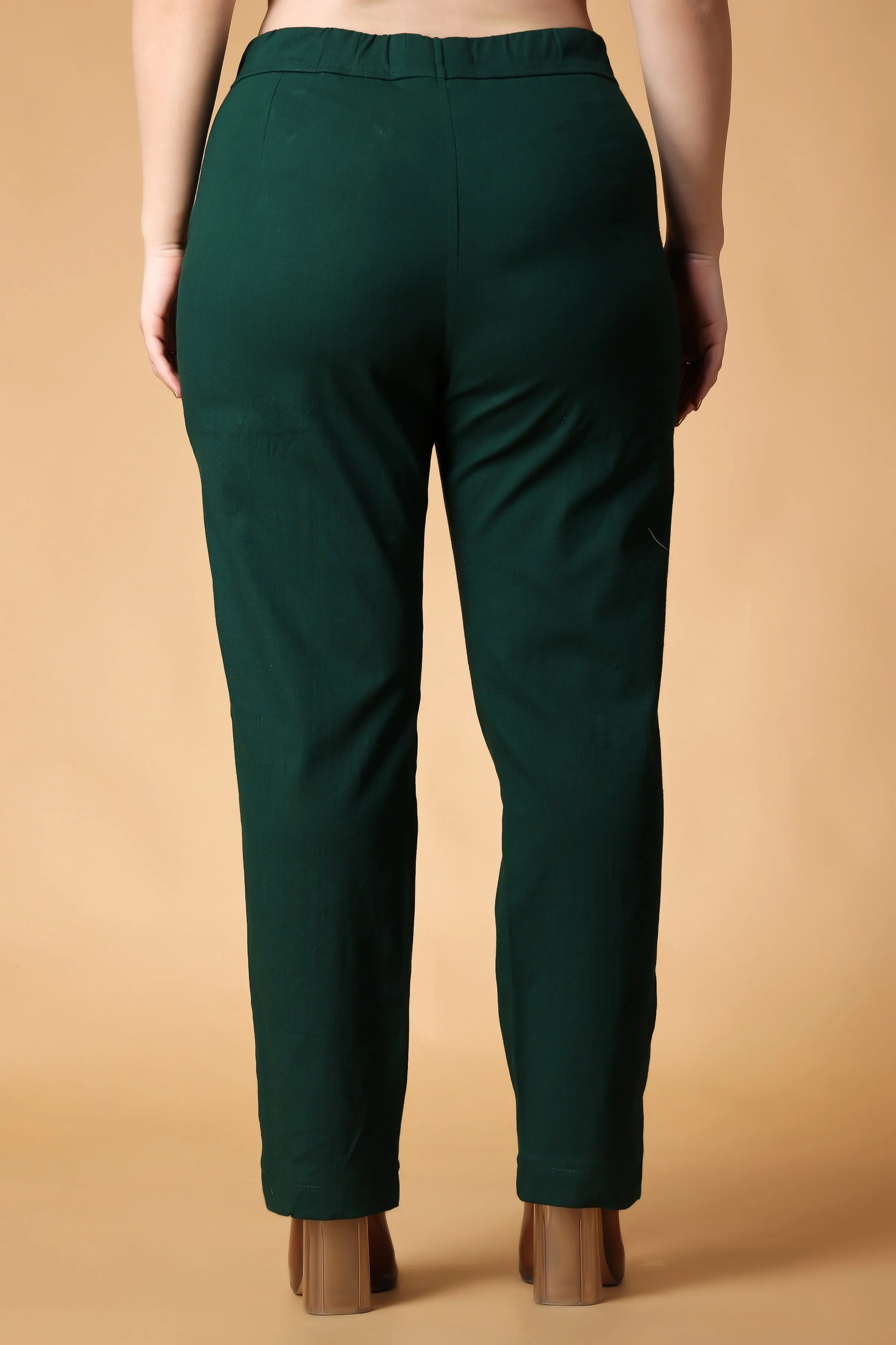 Bottle Green Lycra Pants