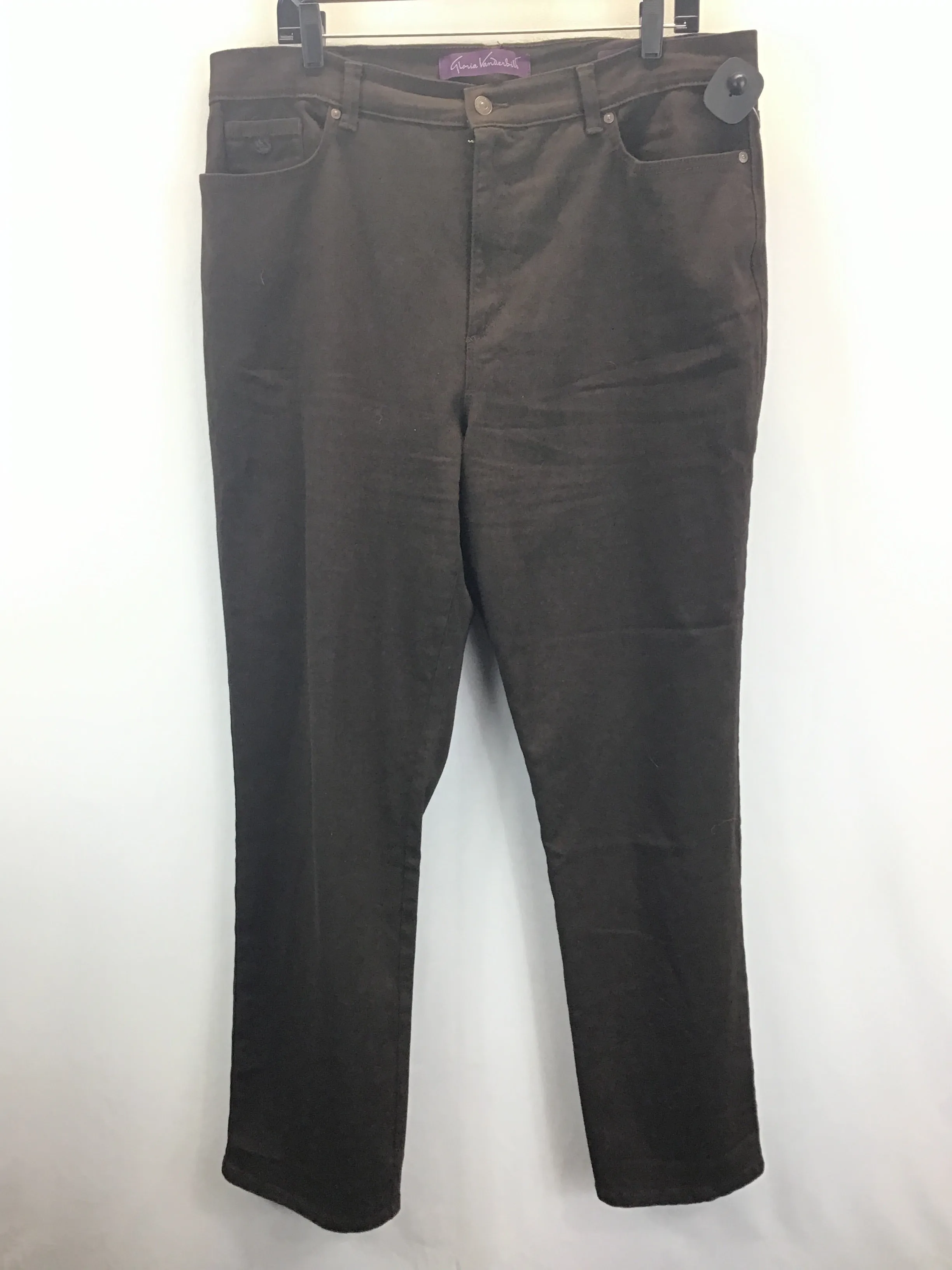 Brown Jeans Straight Gloria Vanderbilt, Size 18