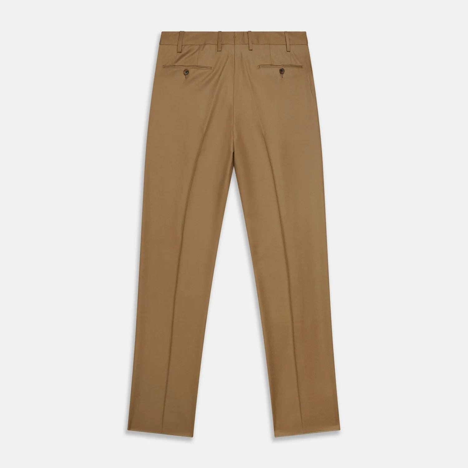 Brown Wool Single Pleat Gerry Trousers