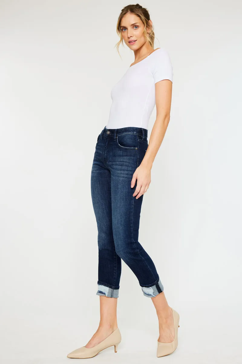 Cane Mid Rise Slim Straight Leg Jeans