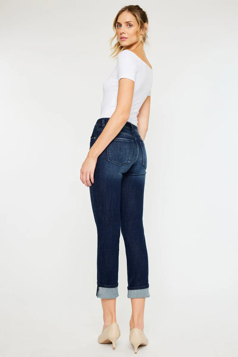 Cane Mid Rise Slim Straight Leg Jeans