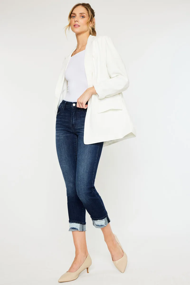 Cane Mid Rise Slim Straight Leg Jeans