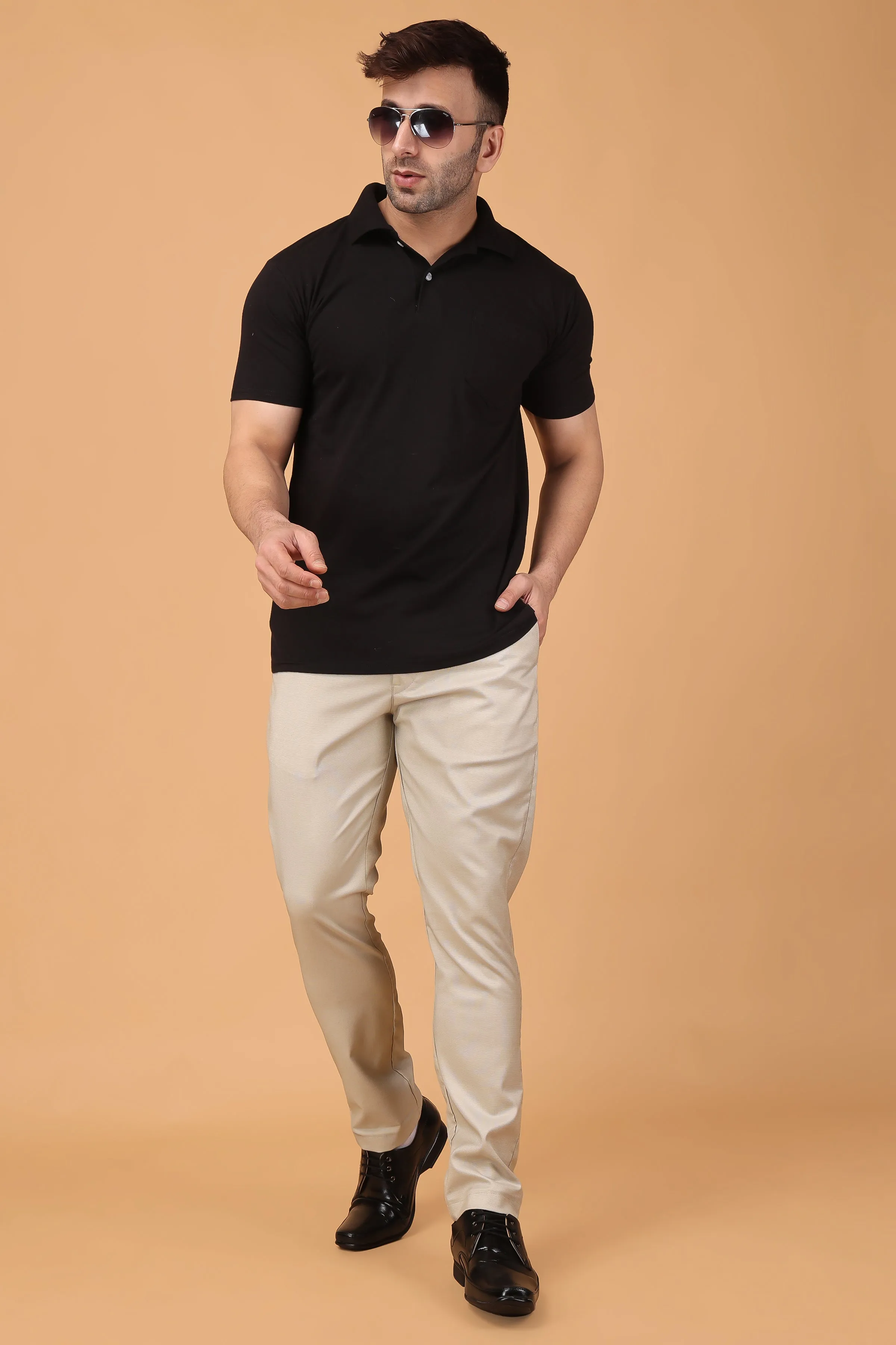 Caramel Comfort Fit Formal Trouser