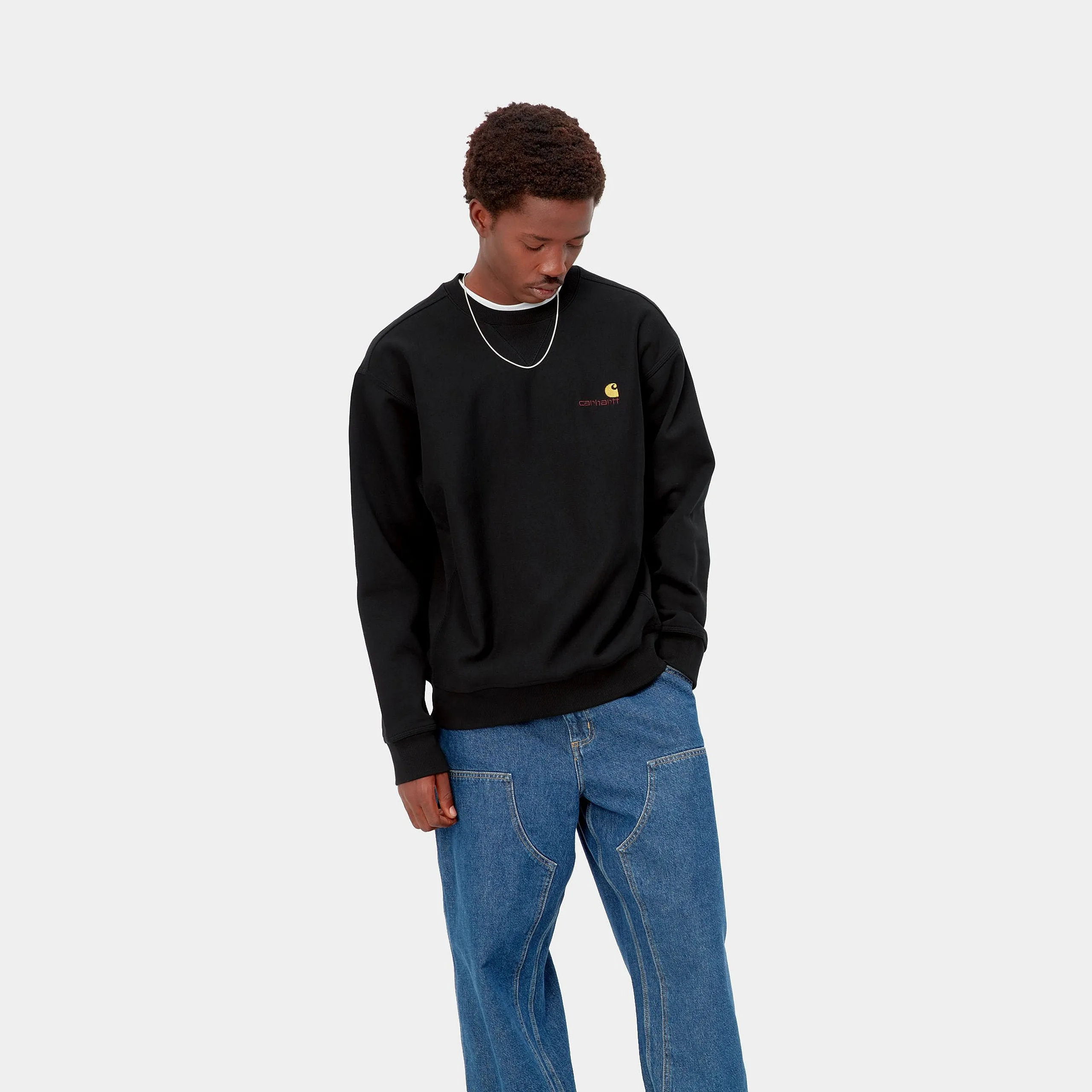 Carhartt American Script Sweat Black