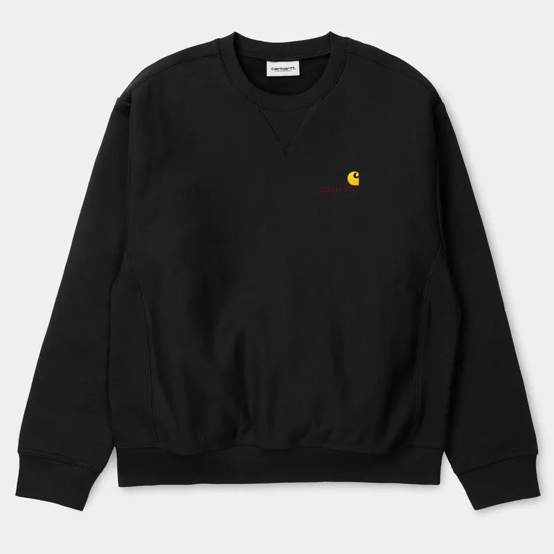 Carhartt American Script Sweat Black