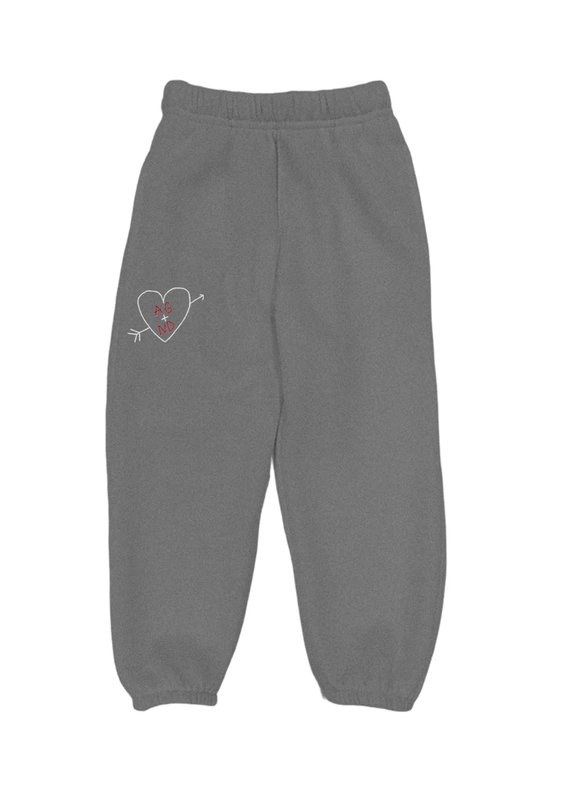 Carved Heart Customized Initials Kids Sweatpants